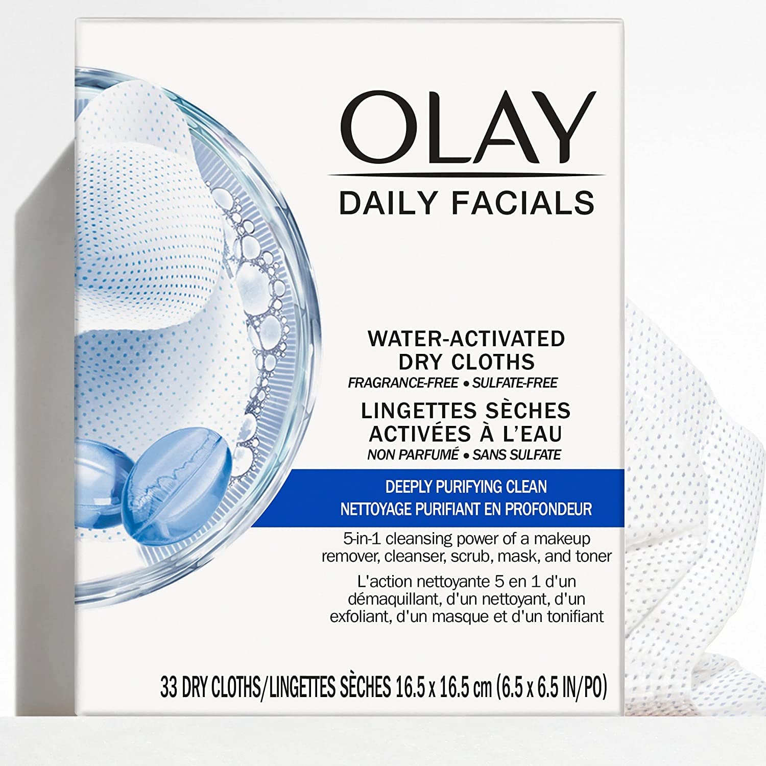 Foto 6 pulgar | Paños Limpiadores Faciales Olay Daily Deeply Clean 2 En 1, 33 Unidades X 4 - Venta Internacional.