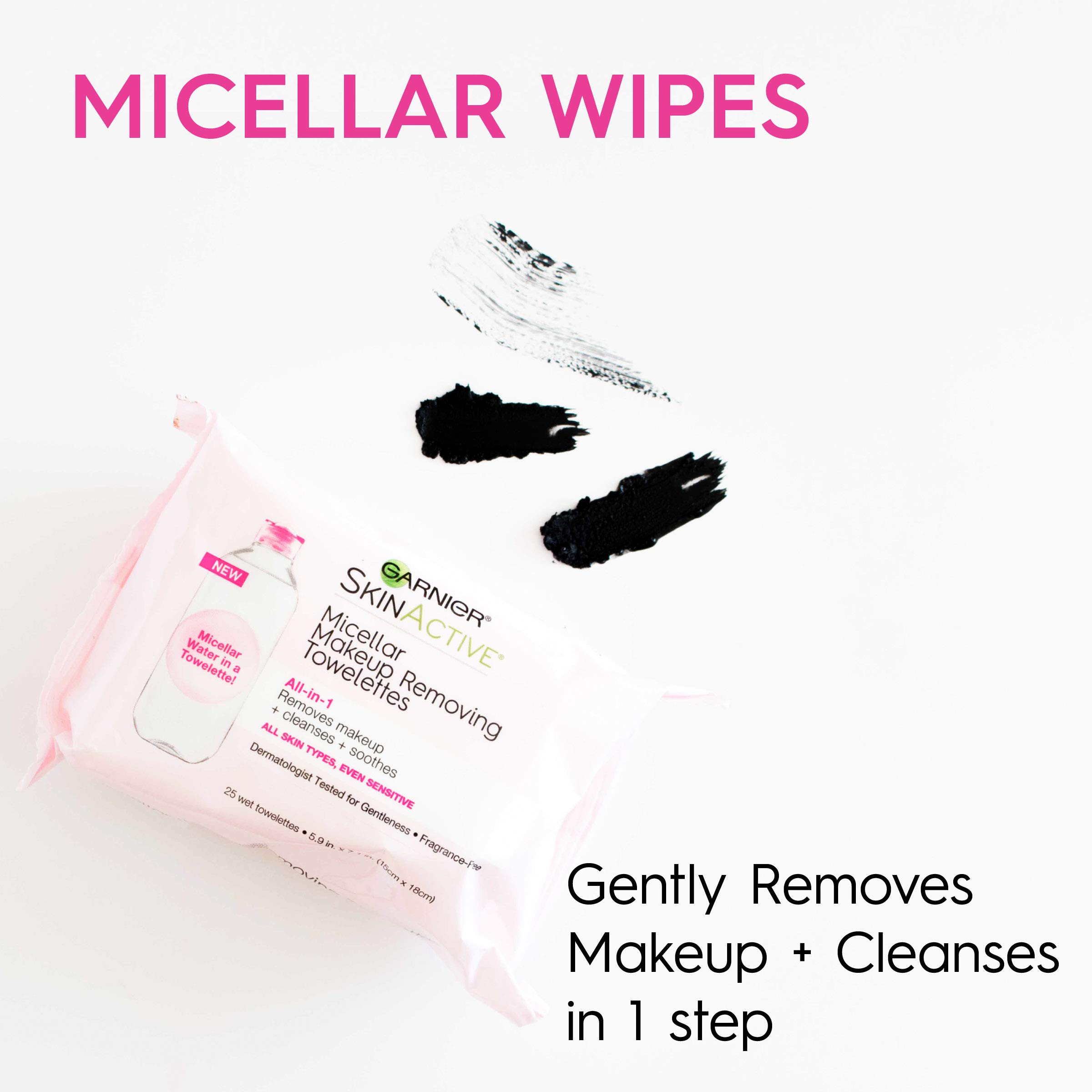Foto 3 pulgar | Toallitas Desmaquillantes Garnier Micellar 25 Toallitas Paquete de 2 - Venta Internacional