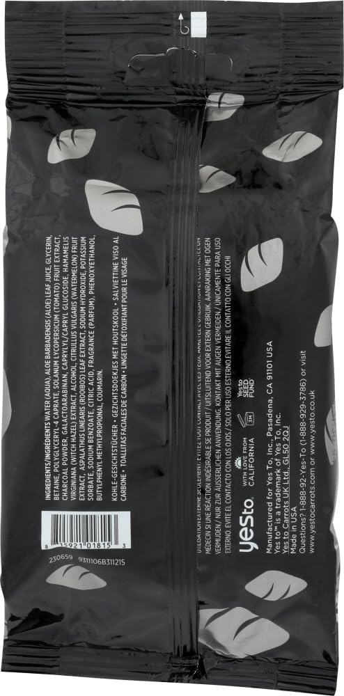 Foto 4 pulgar | Toallitas Faciales Yes To Tomatoes Con Carbón Desintoxicante, 30 Unidades X 5 - Venta Internacional.