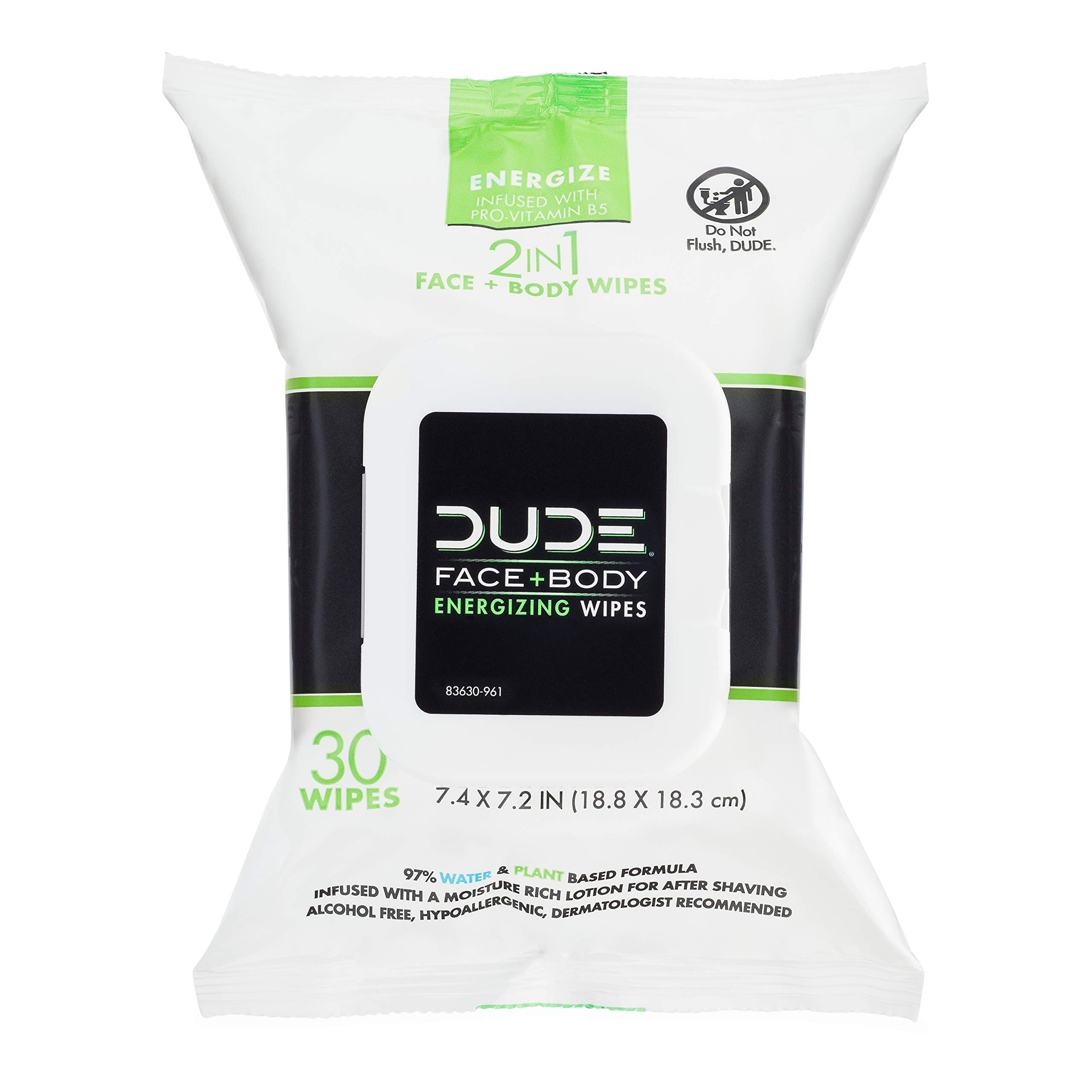 Foto 1 | 30 Toallitas Para Rostro Y Cuerpo De Wipes Dude, 1 Paquete De Vitamina B5 - Venta Internacional.