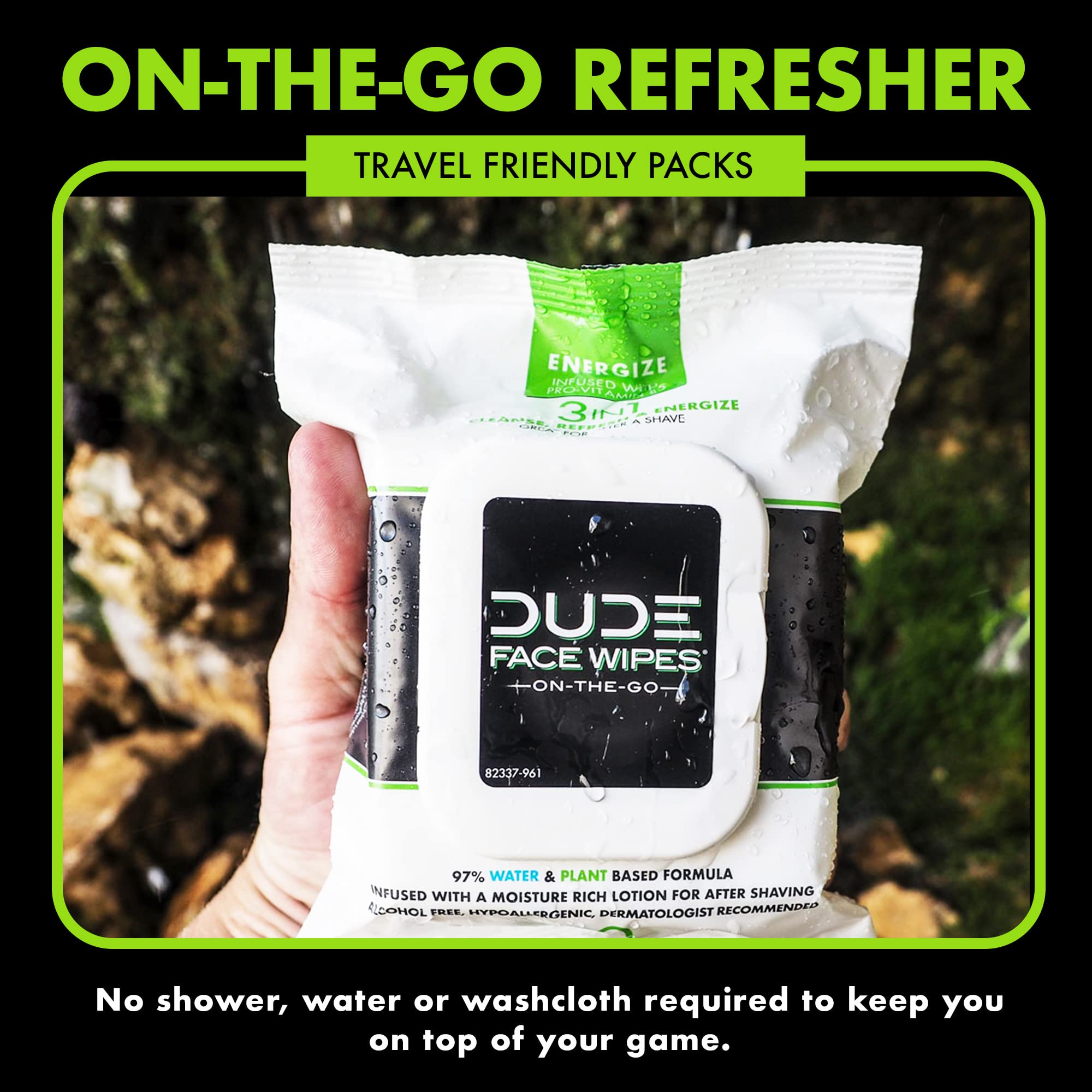 Foto 3 | 30 Toallitas Para Rostro Y Cuerpo De Wipes Dude, 1 Paquete De Vitamina B5 - Venta Internacional.