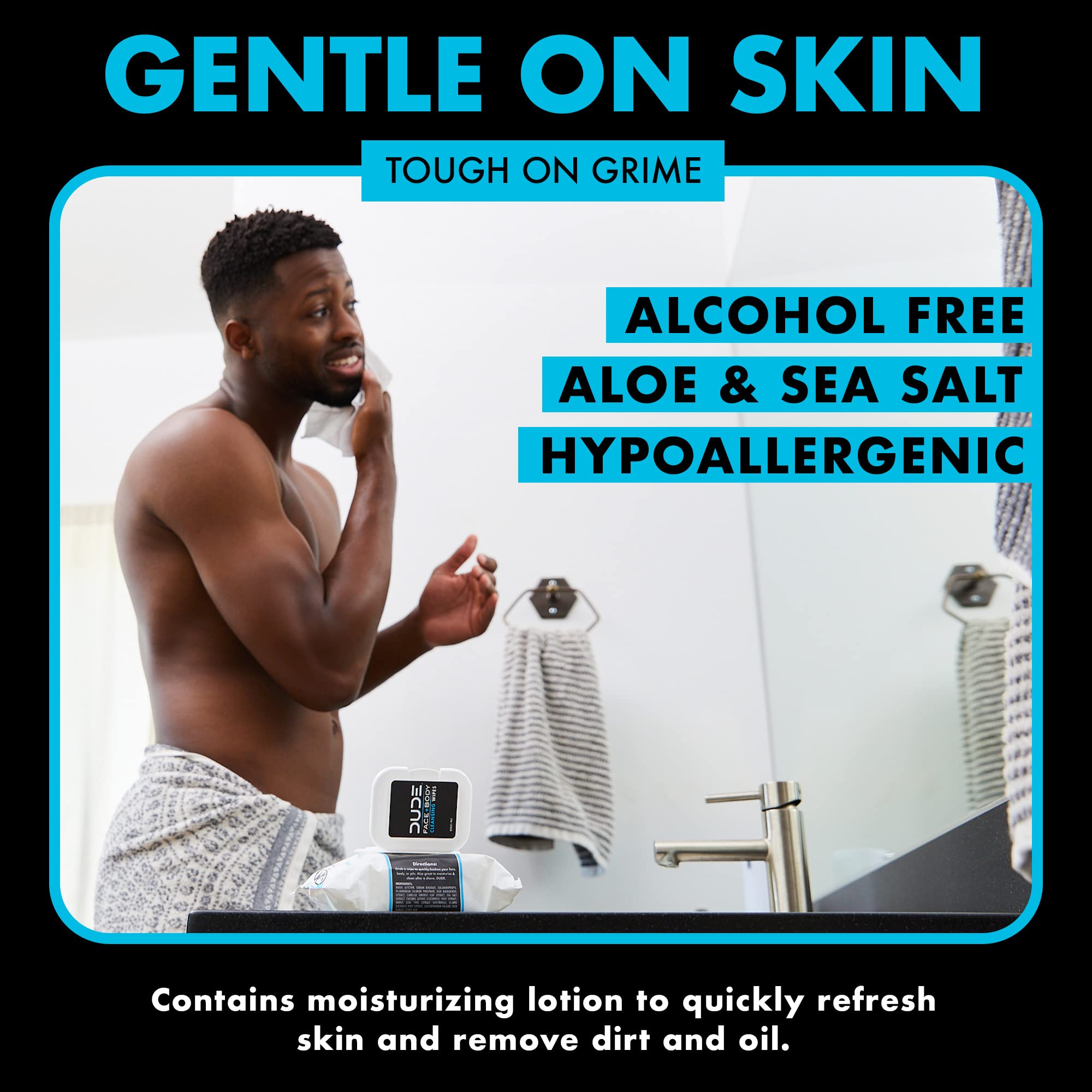 Foto 6 pulgar | Toallitas Dude Face & Body 30 Sin Perfume Con Sal Marina Y Aloe - Venta Internacional.