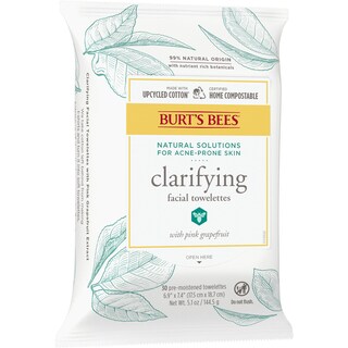 Foto 6 | Toallitas Limpiadoras Faciales Burt's Bees Para Aclarar El Acné, 30 X 3 - Venta Internacional.