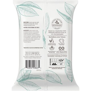 Foto 7 | Toallitas Limpiadoras Faciales Burt's Bees Para Aclarar El Acné, 30 X 3 - Venta Internacional.