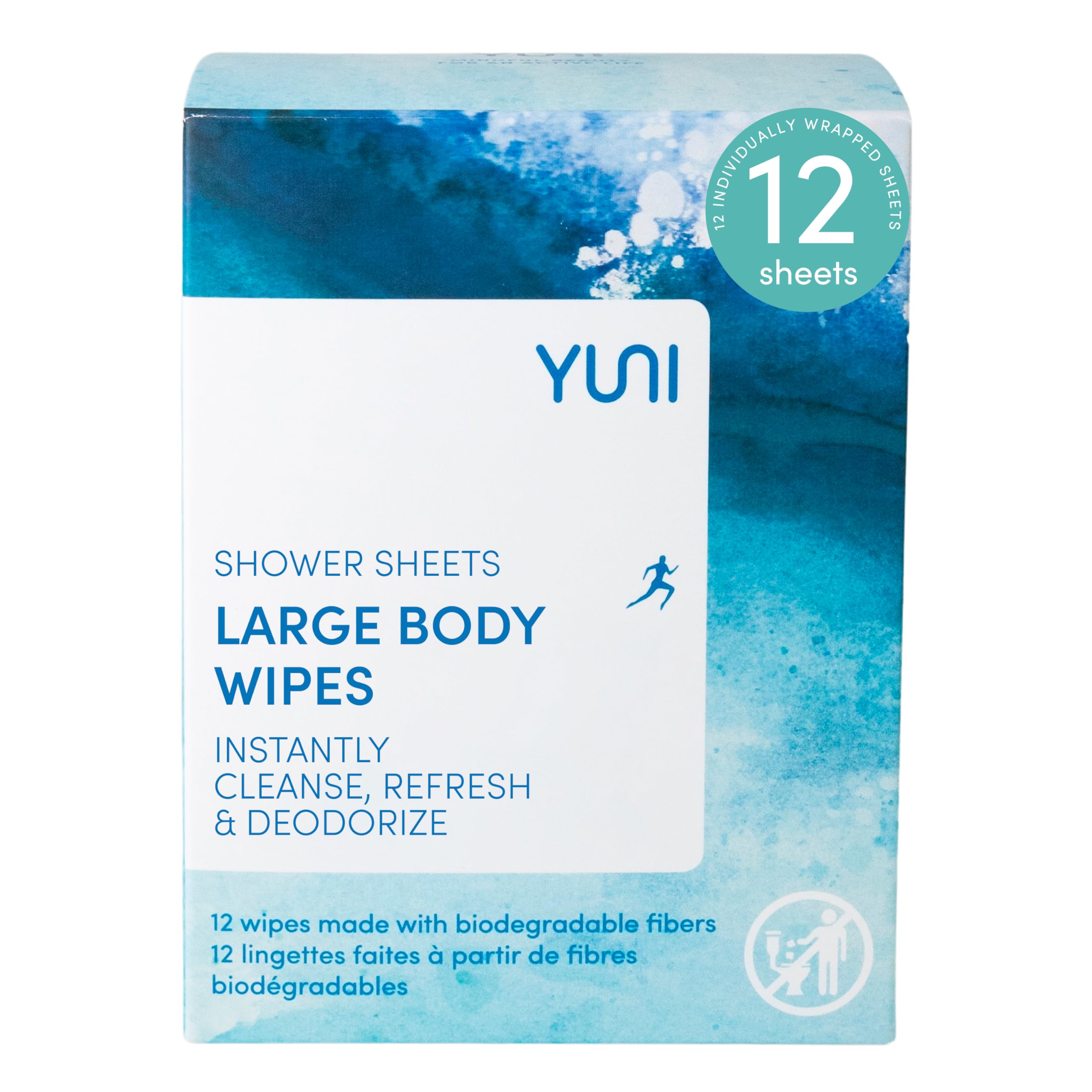 Foto 1 | Toallitas Corporales Yuni Beauty, Tamaño Grande, Menta Y Cítricos, 12 Unidades - Venta Internacional.