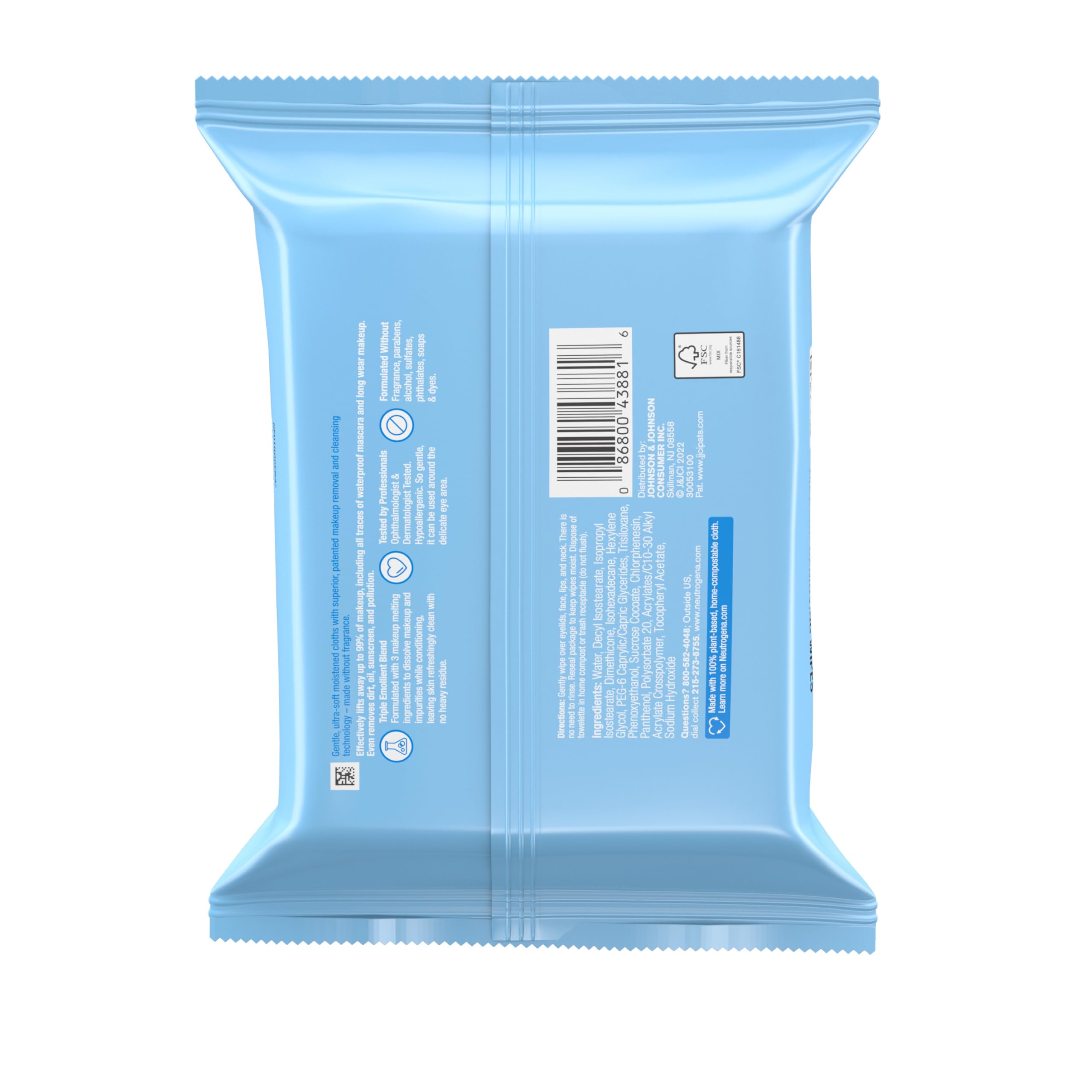 Foto 7 | Toallitas Desmaquillantes Neutrogena  Sin Fragancia  21 Unidades - Venta Internacional.