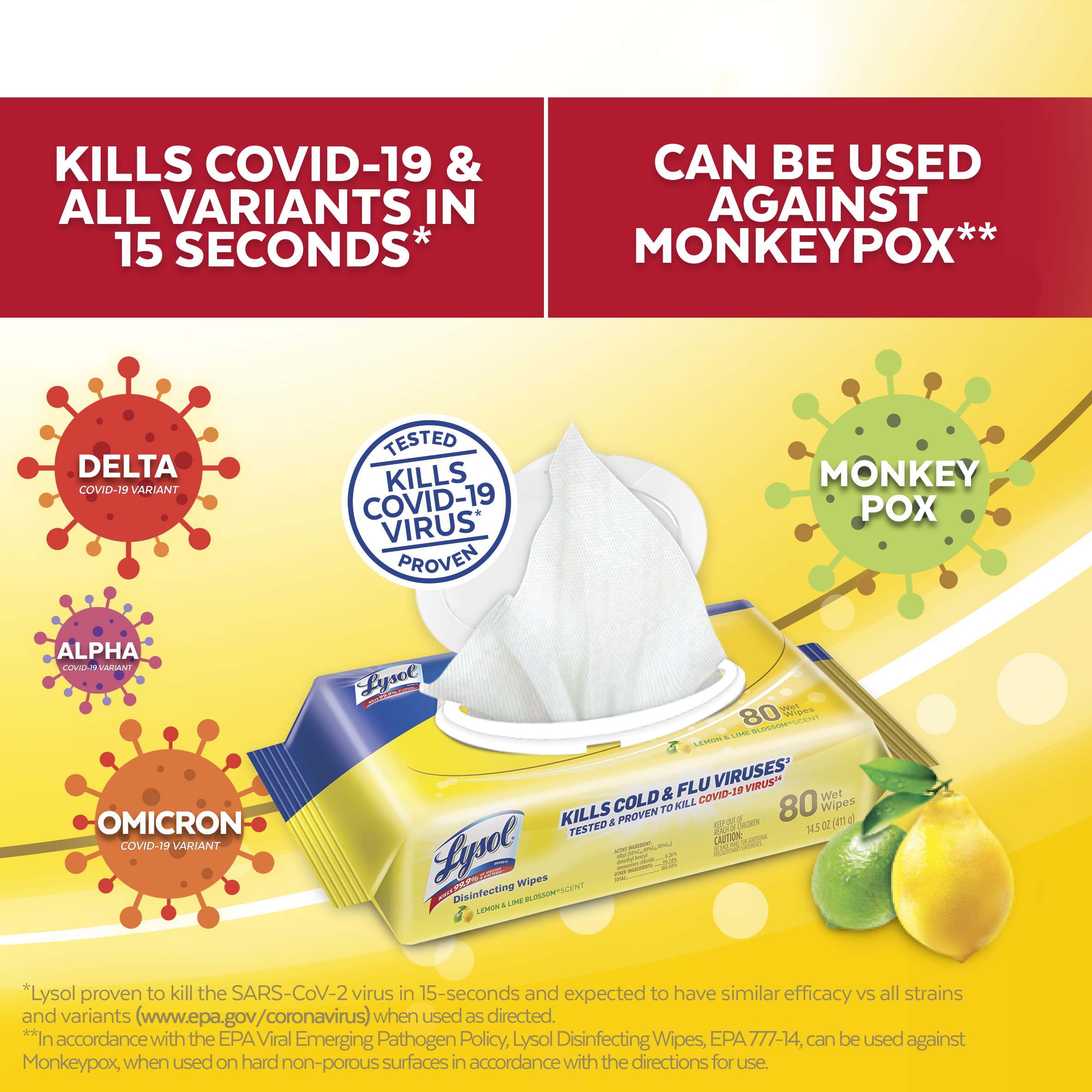 Foto 5 | Toallitas Desinfectantes Lysol Handi-pack Brighter Horizon 320 Unidades X 4 - Venta Internacional.