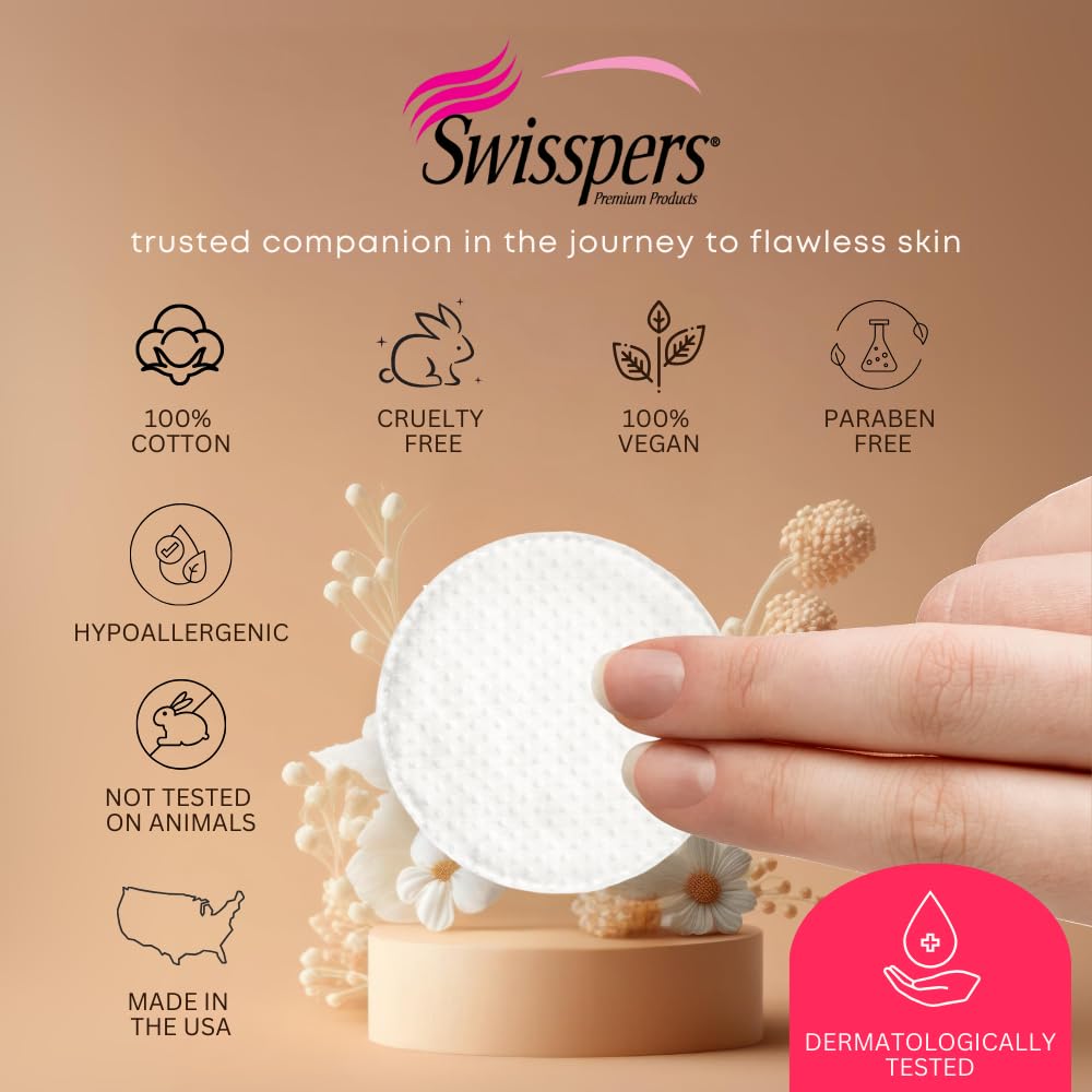 Foto 2 | Exfoliante Cotton Rounds Swisspers Premium  80 Unidades  X3 - Venta Internacional.