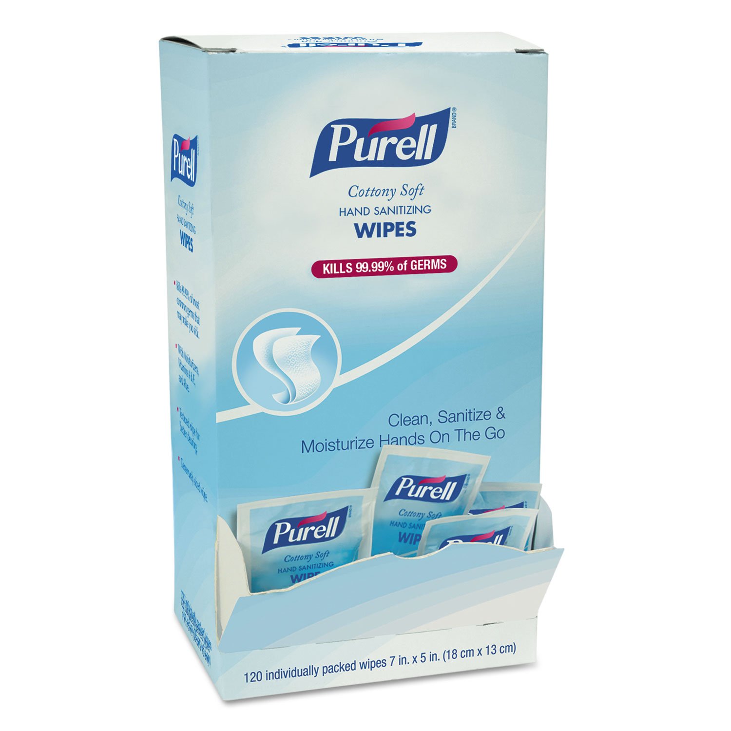Foto 2 pulgar | Toallitas Desinfectantes Para Manos Purell Cottony Soft 120/caja - Venta Internacional.
