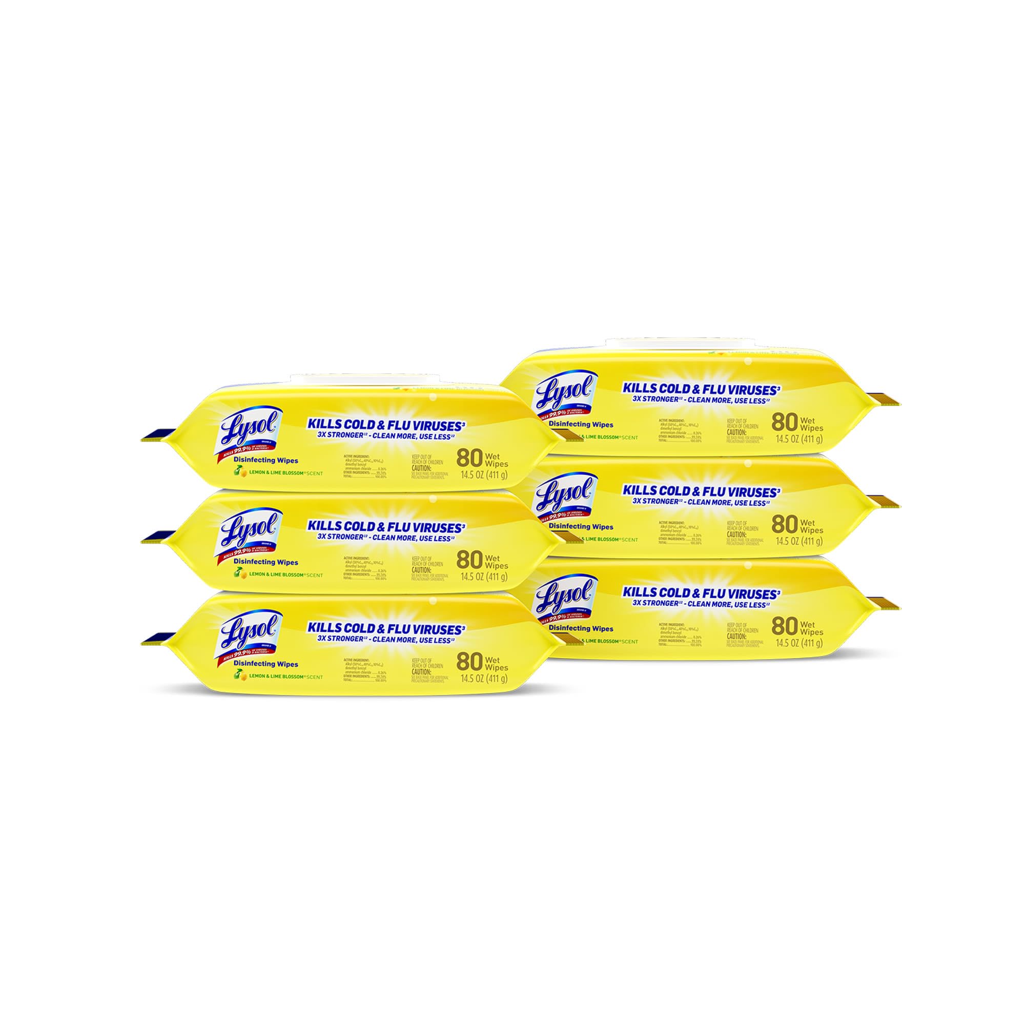 Foto 2 pulgar | Toallitas Desinfectantes Lysol Lemon Lime Blossom 500 Ml 80 Toallitas - Venta Internacional.