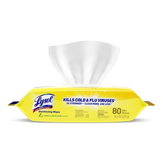 Foto 3 | Toallitas Desinfectantes Lysol Lemon & Lime Blossom 80 Unidades - Venta Internacional.