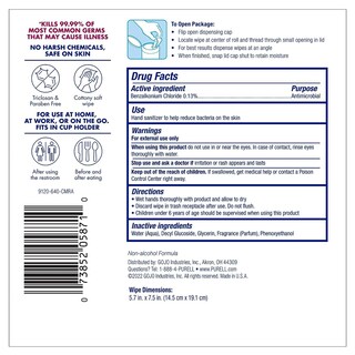 Foto 7 | Toallitas Desinfectantes Para Manos Purell Clean Refreshing Scent 40x6 - Venta Internacional.