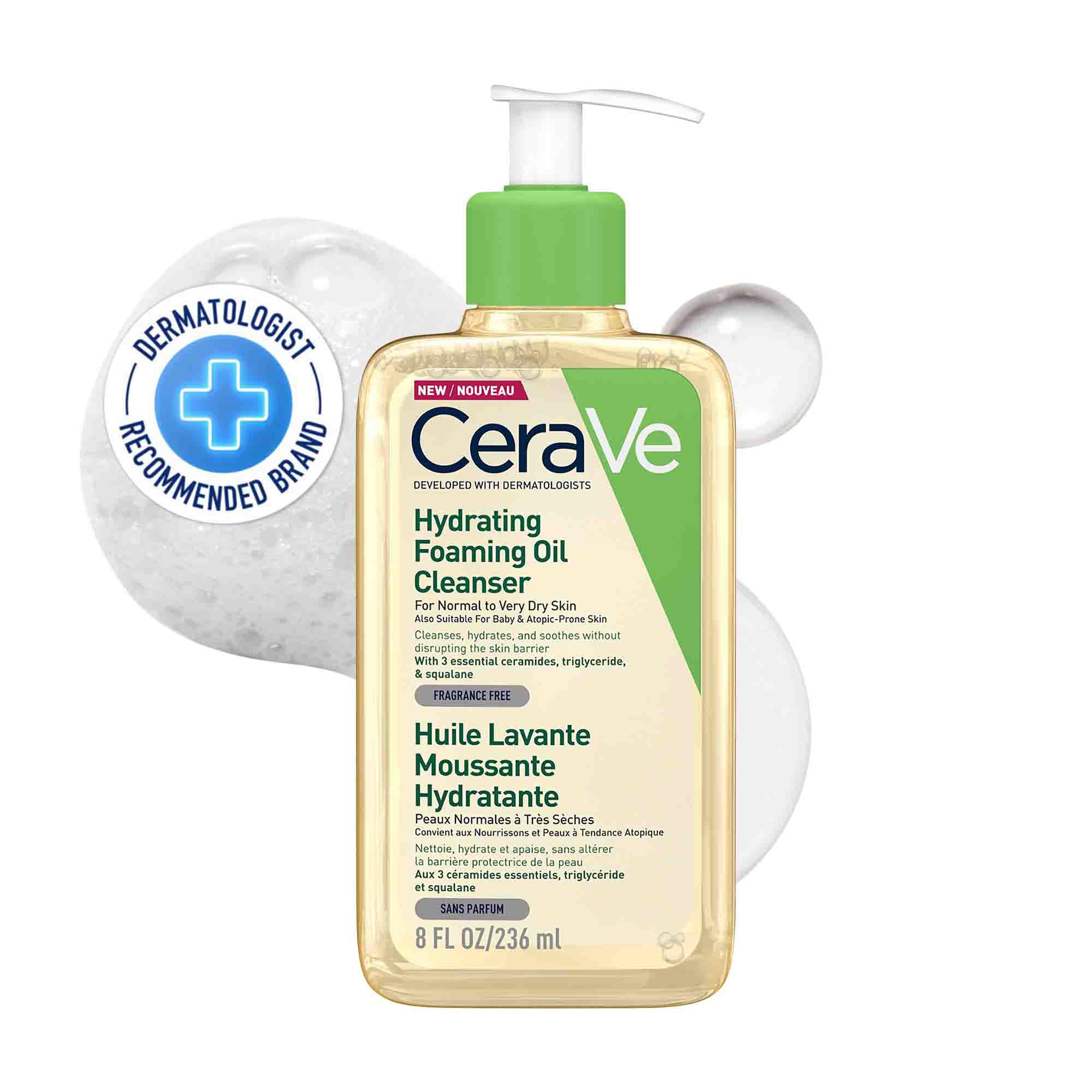 Foto 2 pulgar | Limpiador De Aceite Cerave Hydrating 236 Ml Con 3 Ceramidas Esenciales - Venta Internacional.