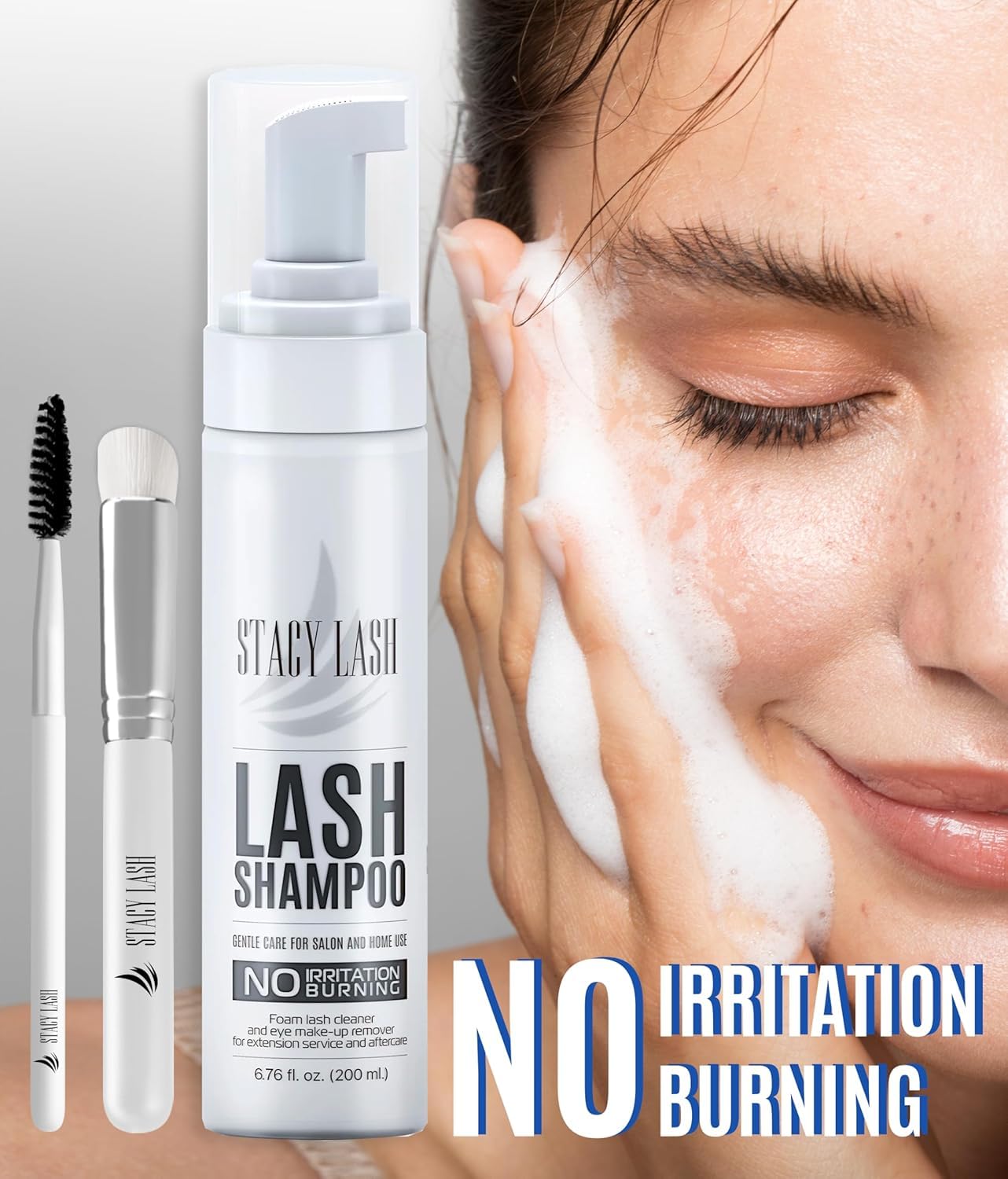 Foto 3 pulgar | Shampoo para Extensiones De Pestañas Stacy Lash 200 Ml Con Brocha - Venta Internacional