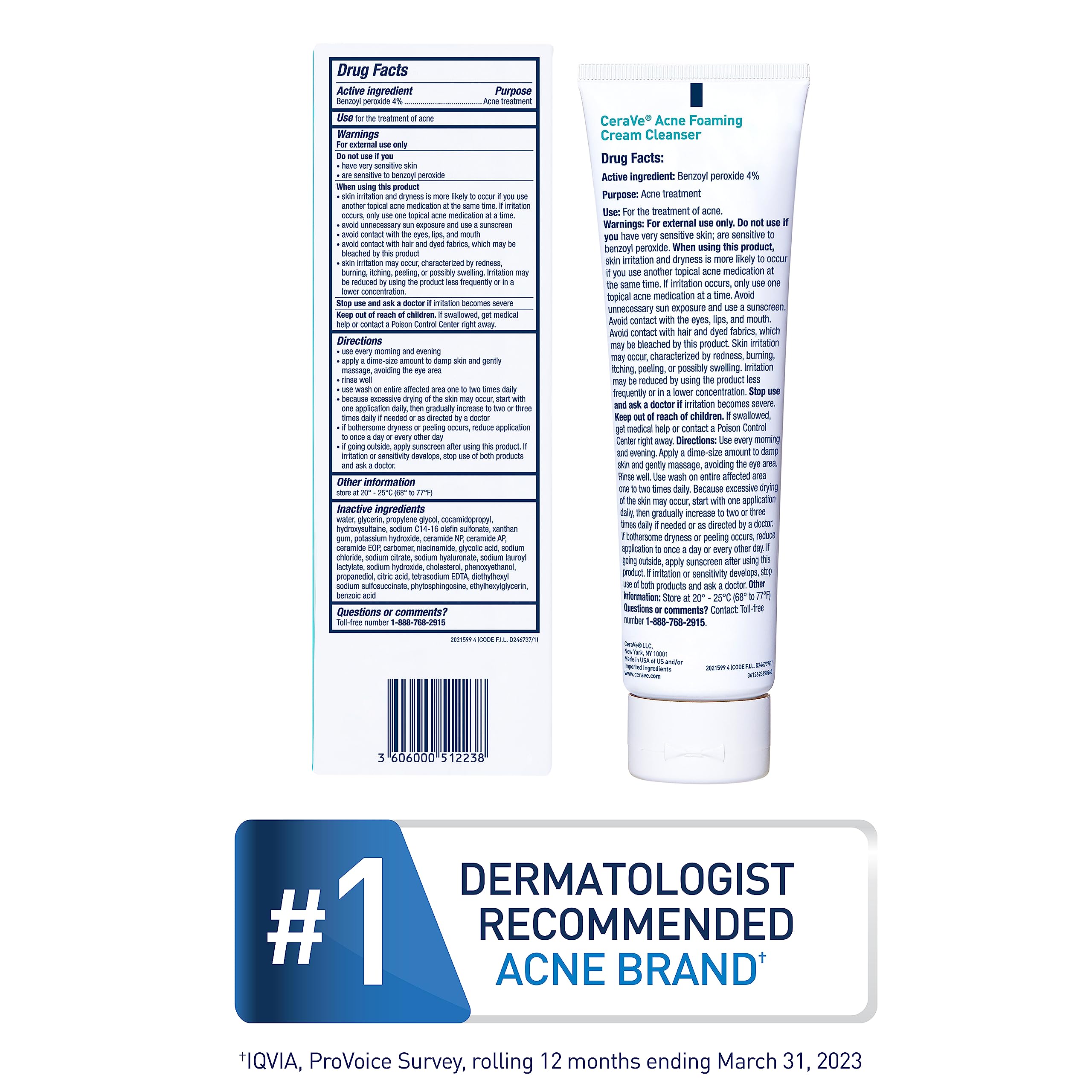 Foto 7 pulgar | Crema Limpiadora Espumosa Para Acné Face Wash Cerave, 150 Ml Con Peróxido De Benzoilo Al 4% - Venta Internacional.
