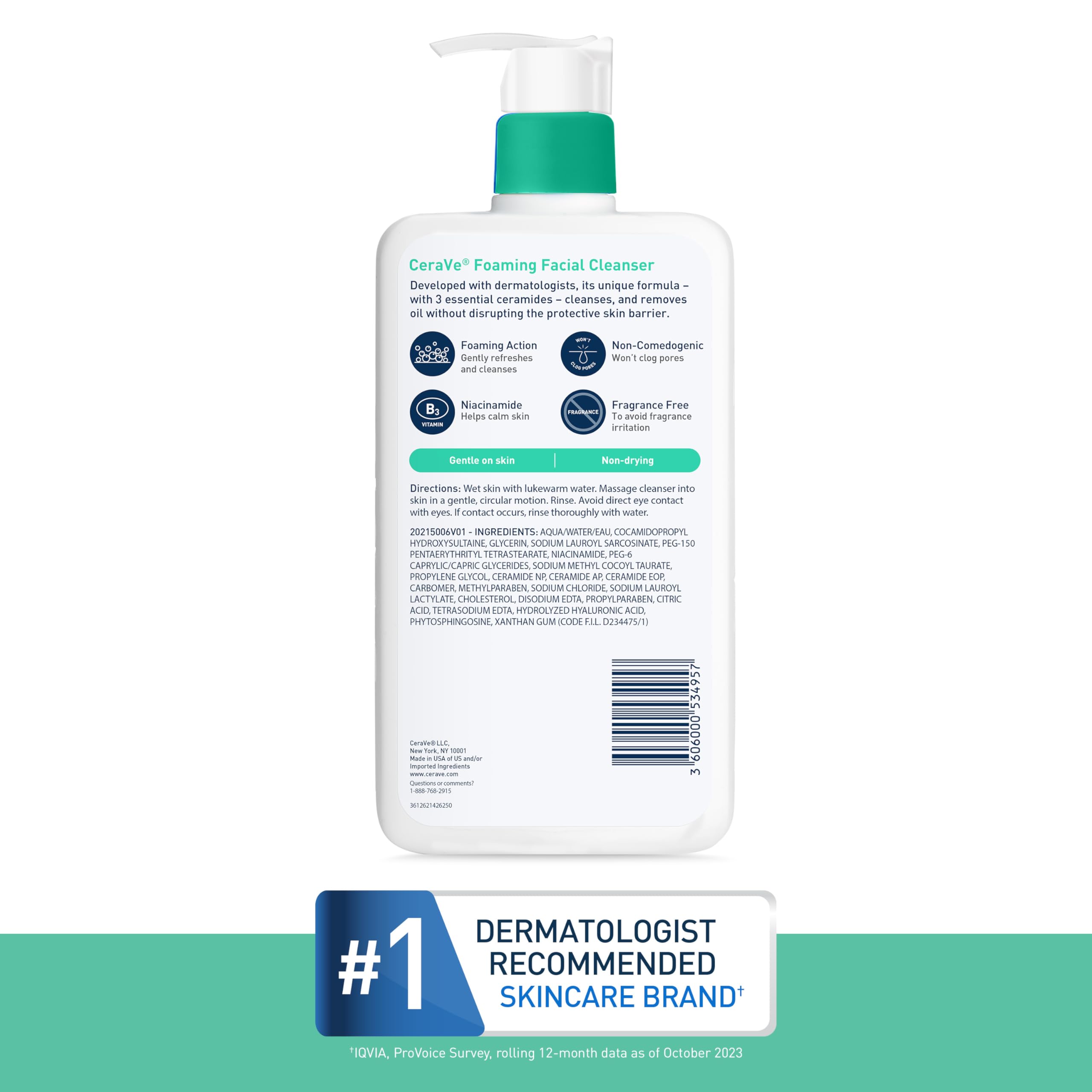 Foto 7 pulgar | Limpiador Facial Cerave, Gel De Limpieza Facial Diario Espumoso, 560 Ml, Aceite - Venta Internacional.