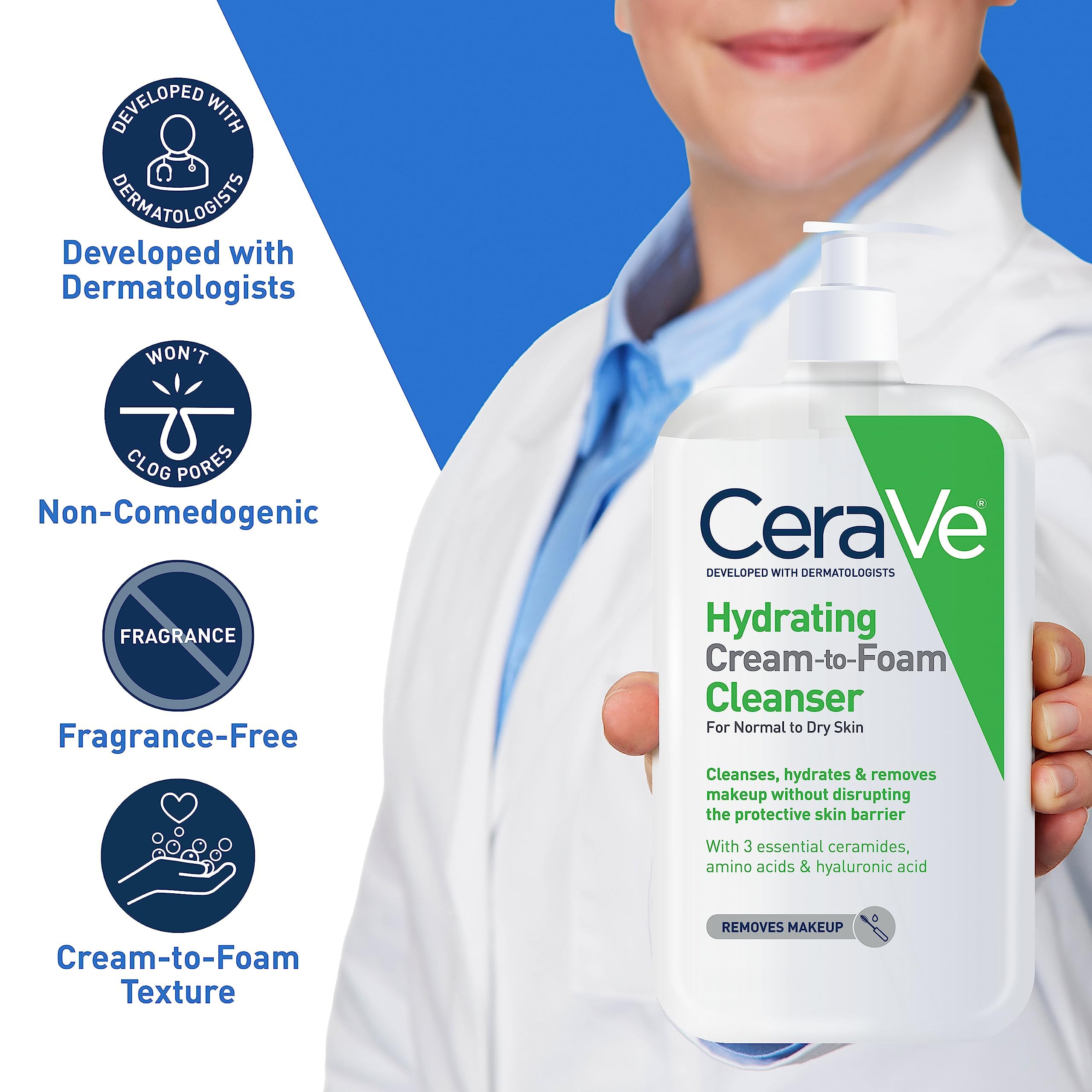 Foto 5 pulgar | Crema Hidratante Para Hacer Espuma Cleanser Cerave, 560 Ml, Con Ácido Hialurónico - Venta Internacional.