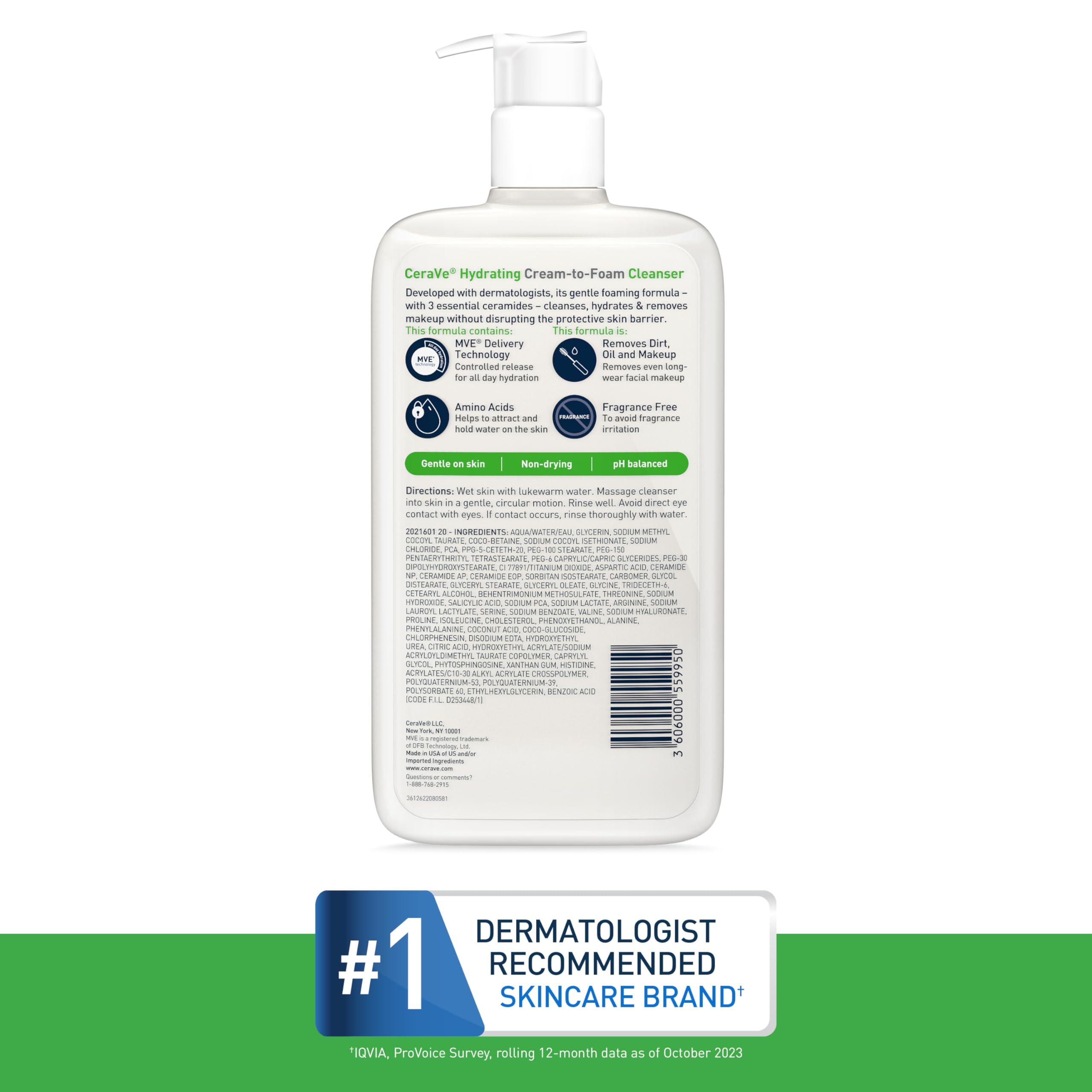 Foto 7 pulgar | Crema Hidratante Para Hacer Espuma Cleanser Cerave, 560 Ml, Con Ácido Hialurónico - Venta Internacional.