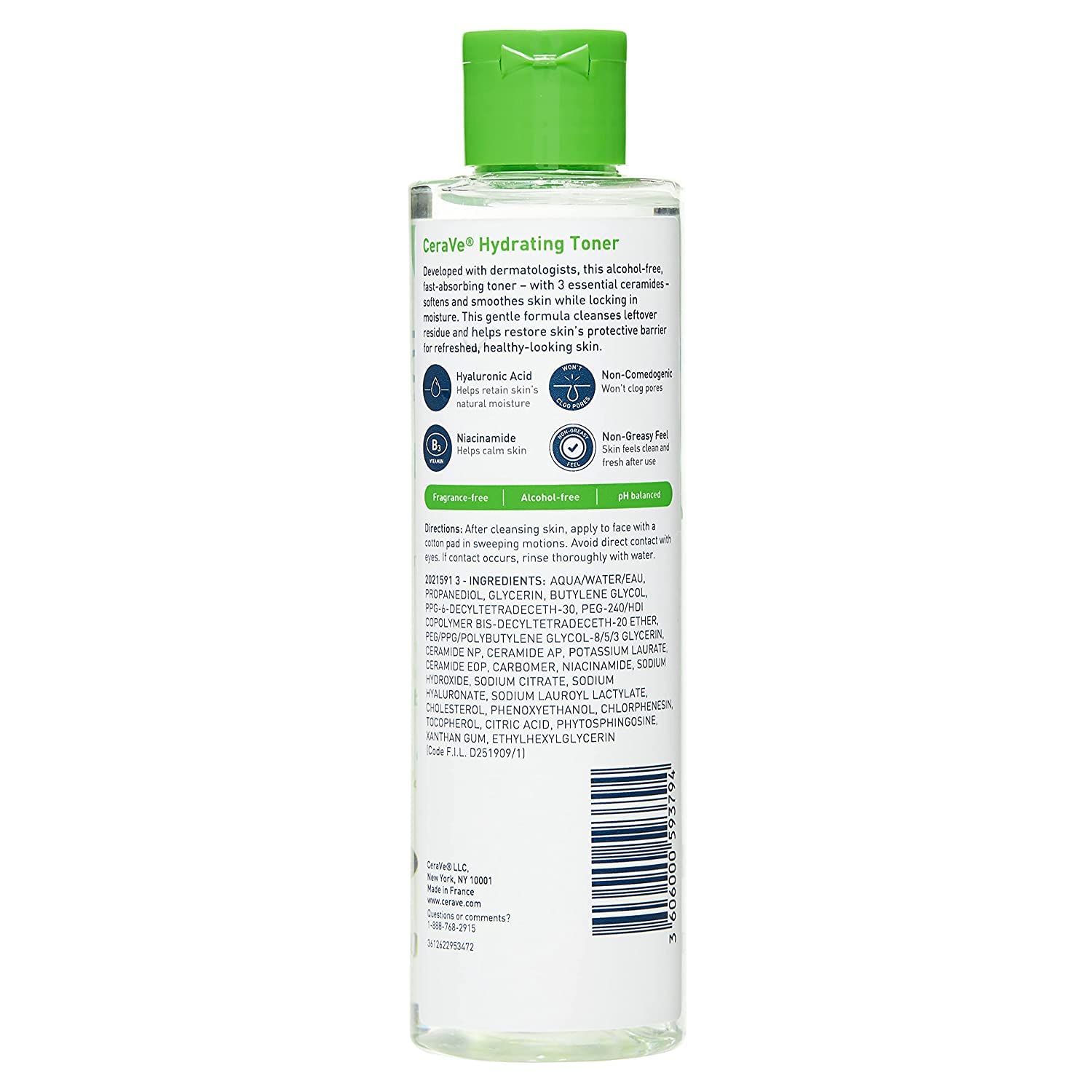 Foto 3 pulgar | Tónico Hidratante Cerave Sin Alcohol Con Ácido Hialurónico, 200 Ml - Venta Internacional.