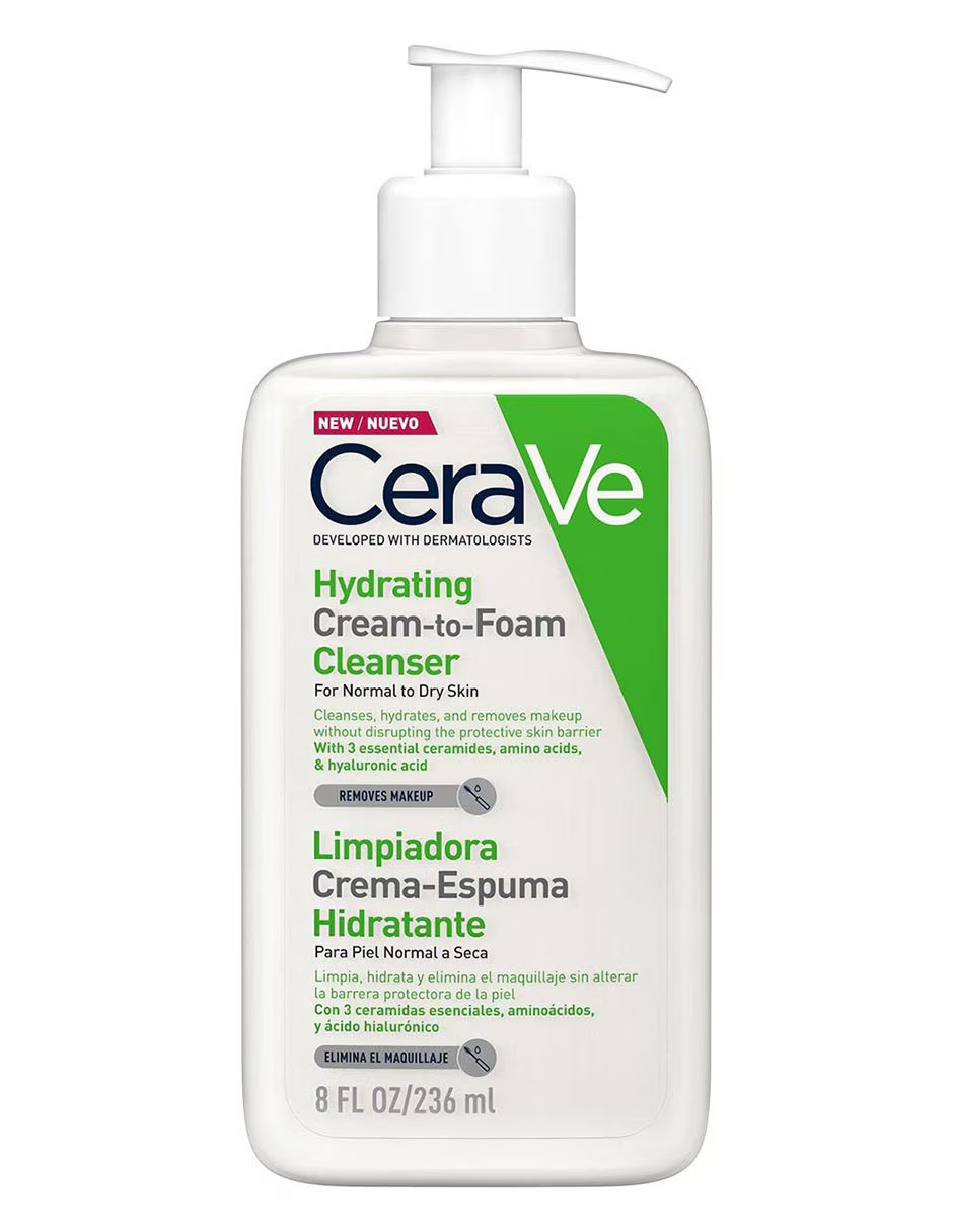 Foto 3 pulgar | Crema Espuma Limpiadora Hidratante Cerave + Termo De Agua De Regalo Güish