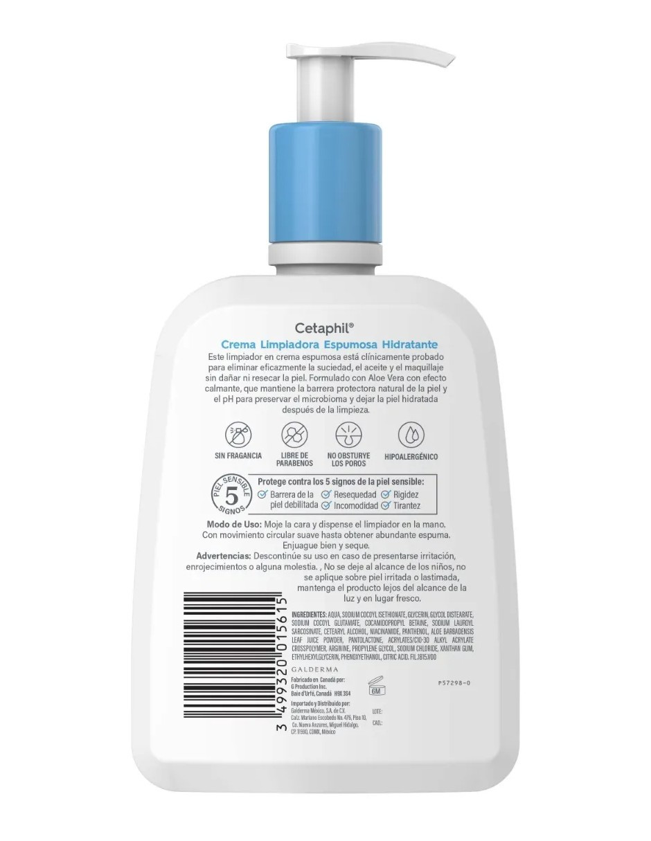 Foto 3 pulgar | Crema Limpiadora Cetaphil Espumosa E Hidratante