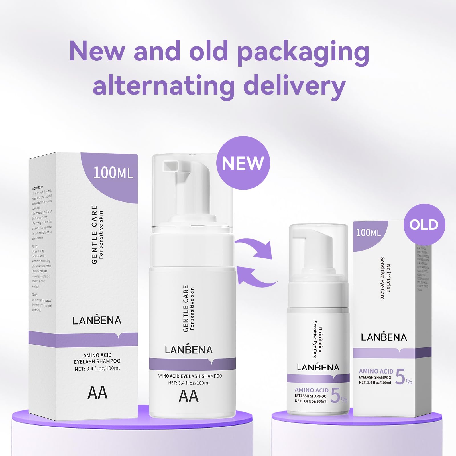 Foto 4 pulgar | Limpiador De Extensiones De Pestañas Lanbena 100 Ml Con Aminoácidos - Venta Internacional.
