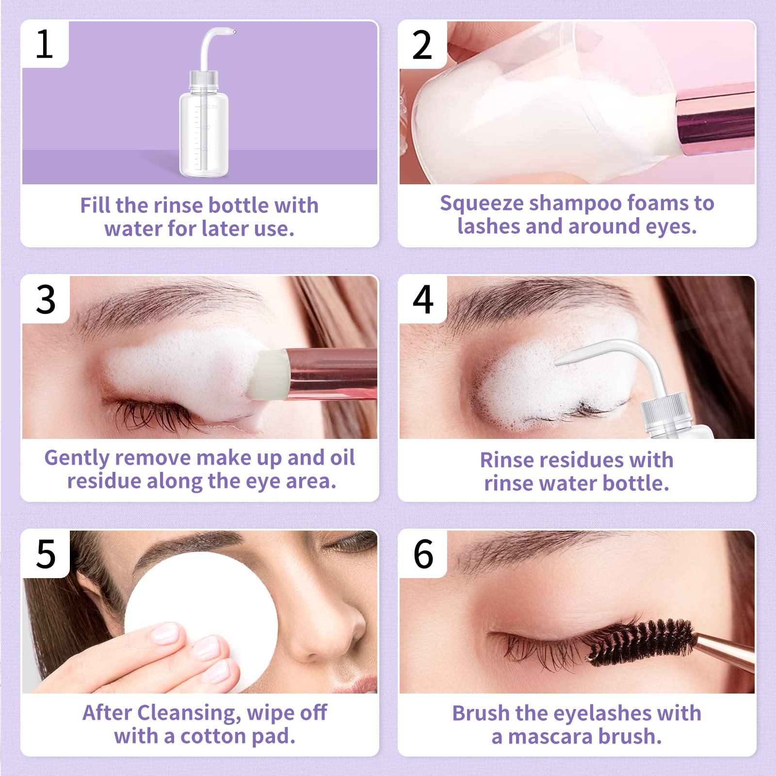 Foto 8 pulgar | Limpiador De Extensiones De Pestañas Lanbena 100 Ml Con Aminoácidos - Venta Internacional.