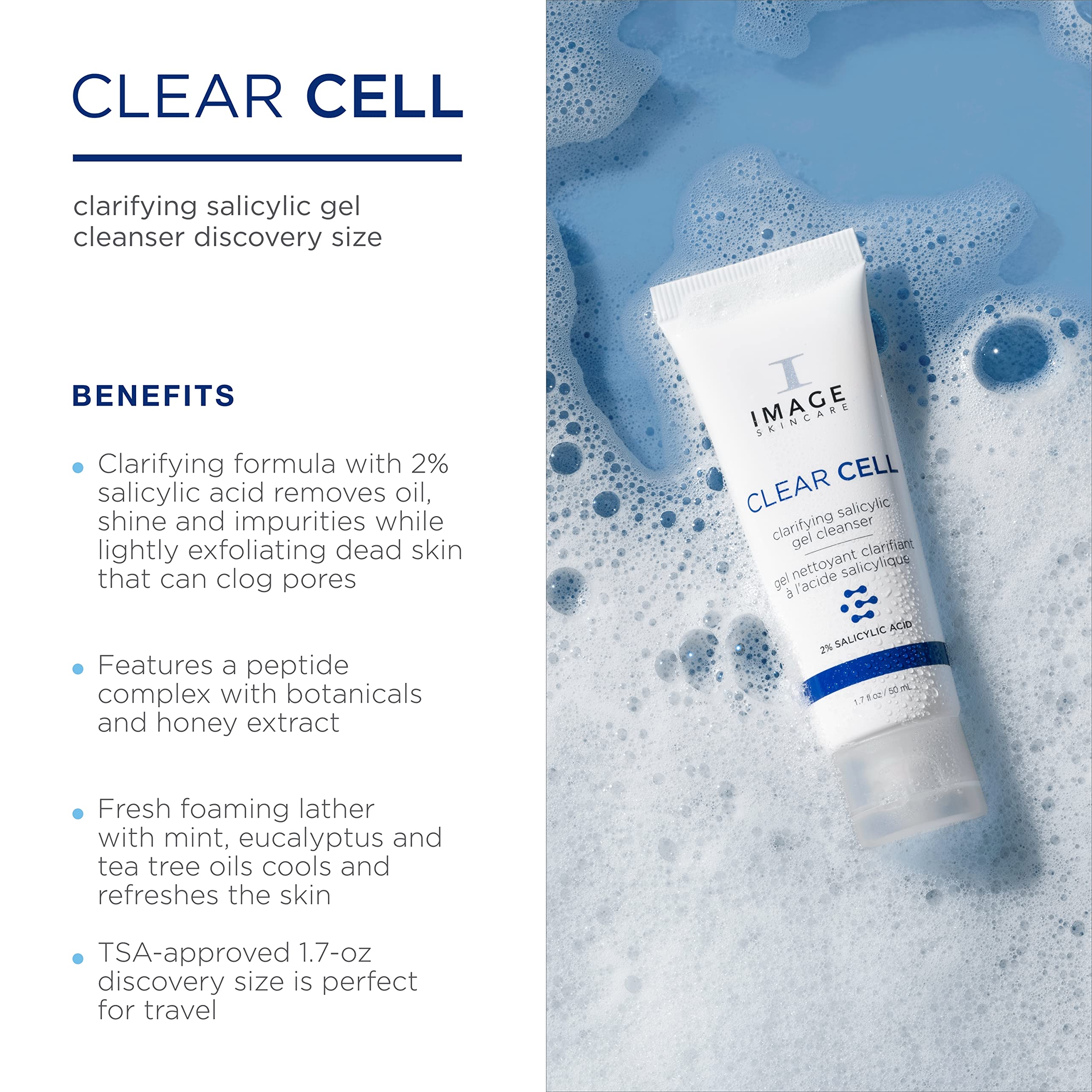 Foto 3 pulgar | Gel Salicílico Cleanser Image Skincare Clear Cell 50 Ml - Venta Internacional.