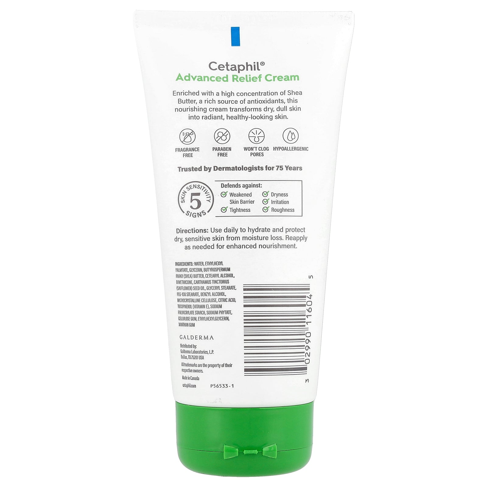 Foto 3 pulgar | Crema Cetaphil Advanced Relief Con Manteca De Karité 170 G Sensitive - Venta Internacional.