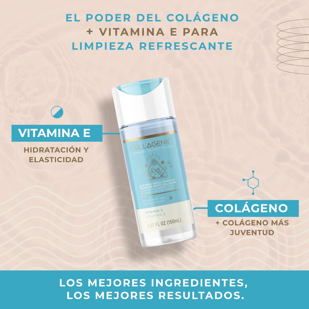 Foto 3 pulgar | Desmaquillante Facial Collagenic con Colágeno y Vitamina E  150 ml