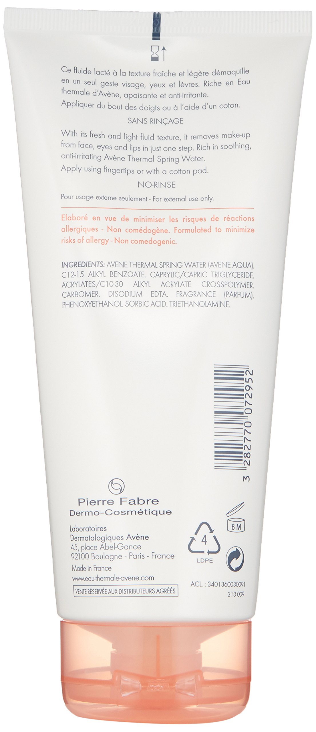 Foto 3 pulgar | Loción Limpiadora Desmaquillante Eau Thermale Avène 200 Ml - Venta Internacional.