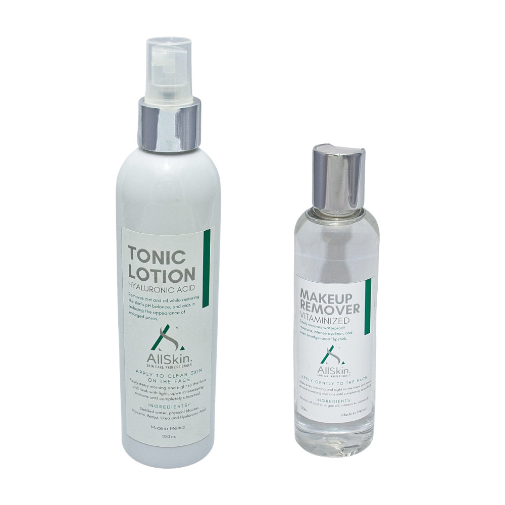 Kit Con Desmaquillante Vitaminado Y Tónico Facial Con Ácido Hialurónico