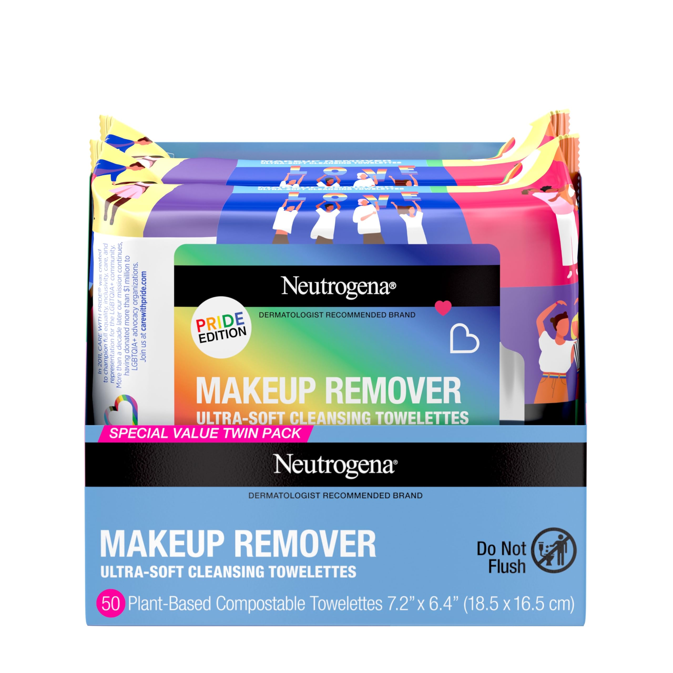 Toallitas Limpiadoras Desmaquillantes Neutrogena 25x2 - Venta Internacional.