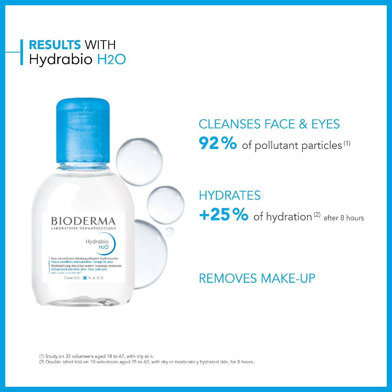 Foto 3 pulgar | Agua Micelar Bioderma Hydrabio H2o 100ml Para Piel Deshidratada - Venta Internacional.