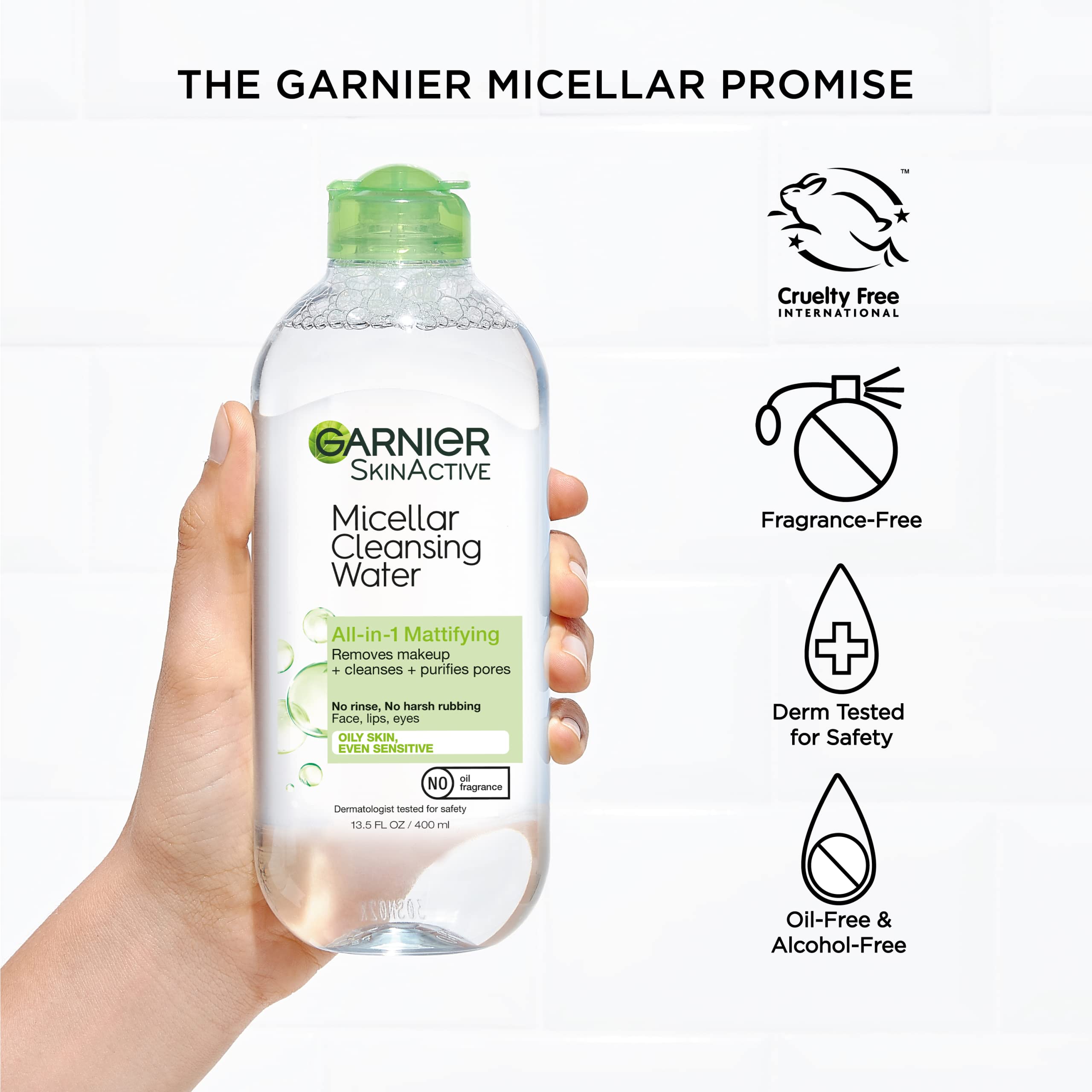 Foto 7 pulgar | Limpiador Facial Garnier Con Agua Micelar Para Piel Grasa, 400 Ml - Venta Internacional.