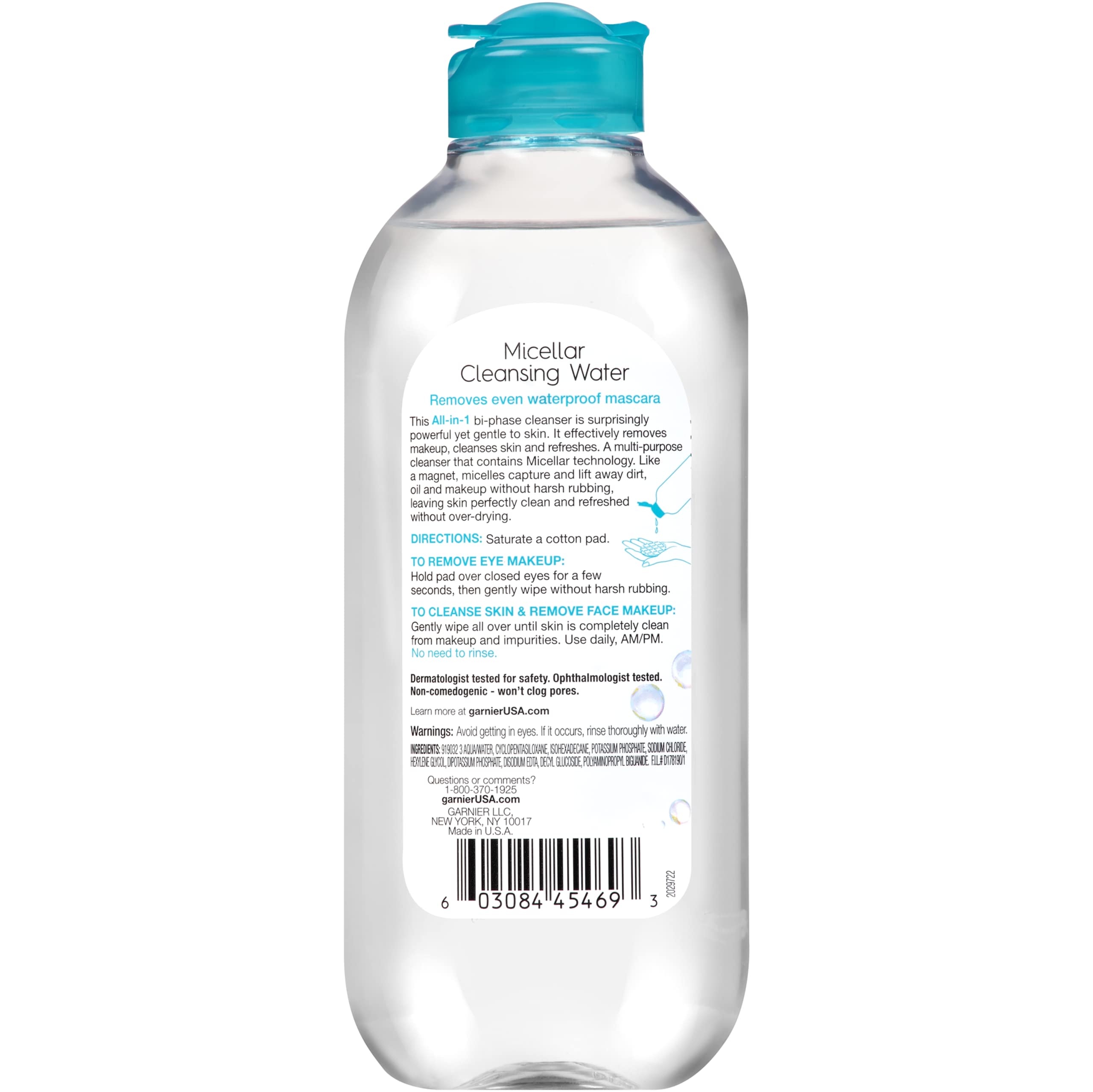 Foto 3 pulgar | Agua Micelar Garnier Skinactive Waterproof 400 Ml - Venta Internacional.