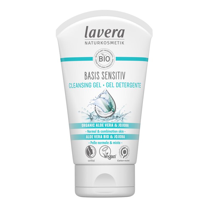 Gel Limpiador Lavera Basis Sensitiv Organic Aloe Vera & Jojo - Venta Internacional.