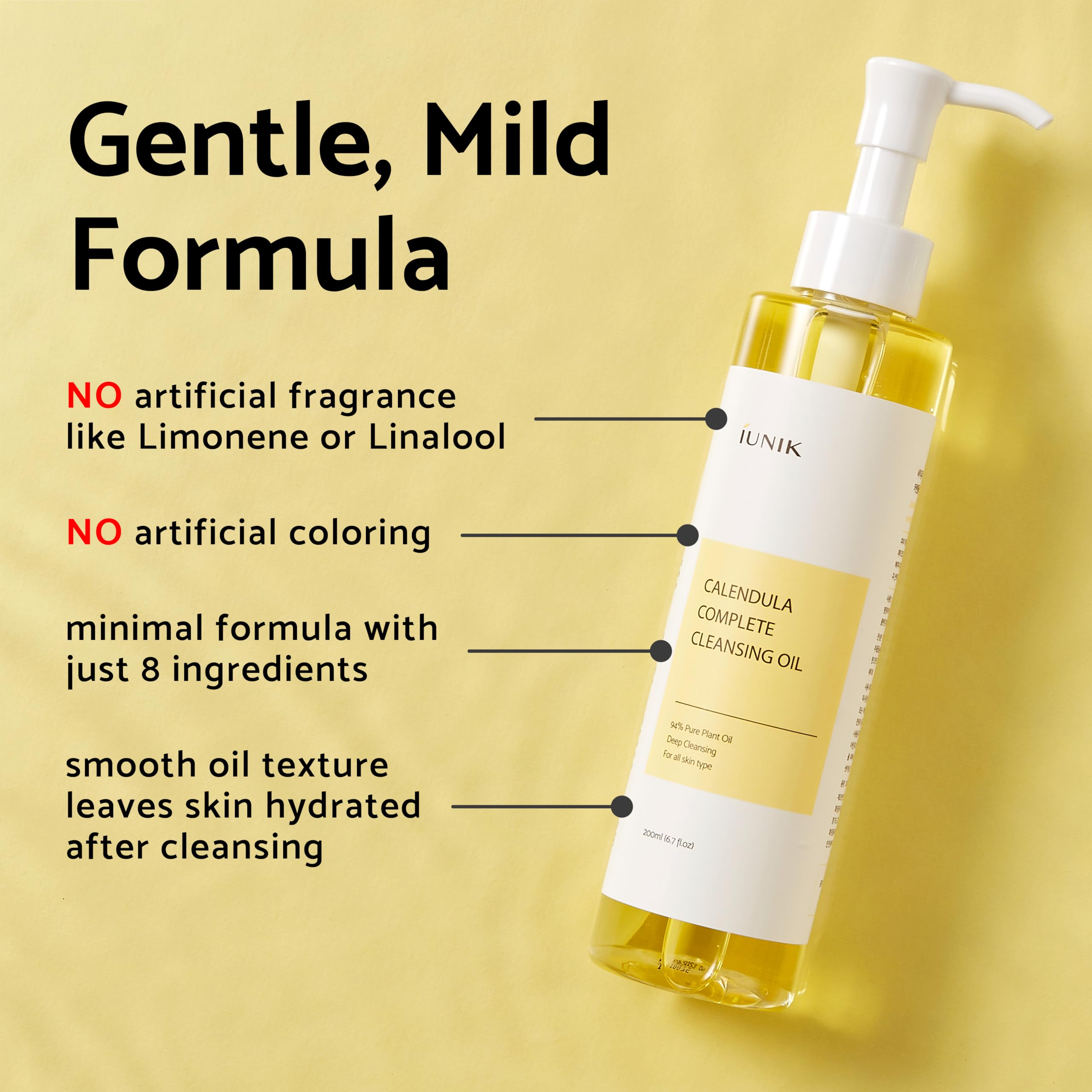 Foto 4 | Aceite Limpiador Iunik Con Infusión De Aceite De Caléndula Y Jojoba Vegano - Venta Internacional.