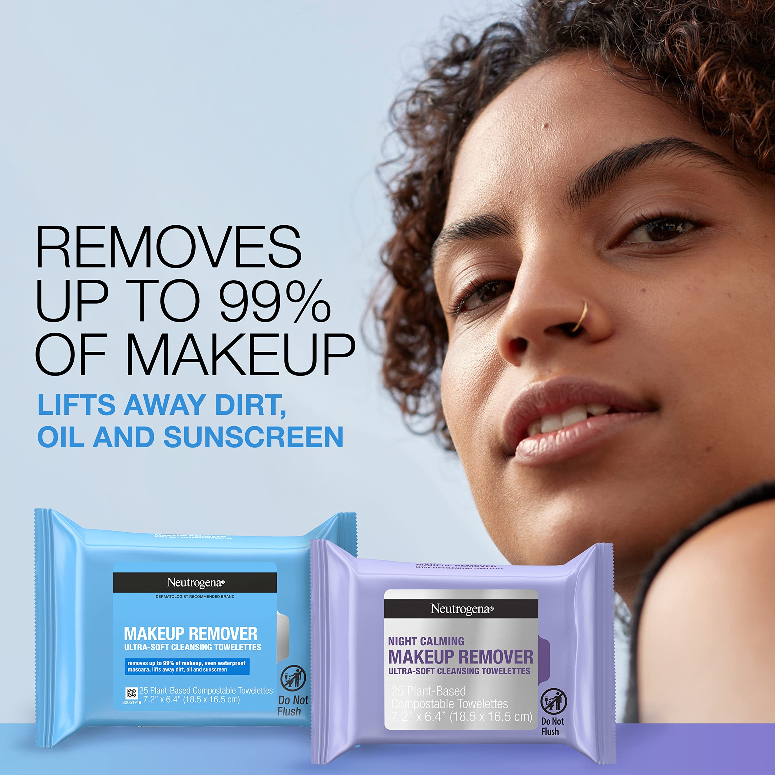 Foto 2 | Toallitas Limpiadoras Desmaquillantes Neutrogena, 25 Unidades, Paquete De 2 - Venta Internacional.