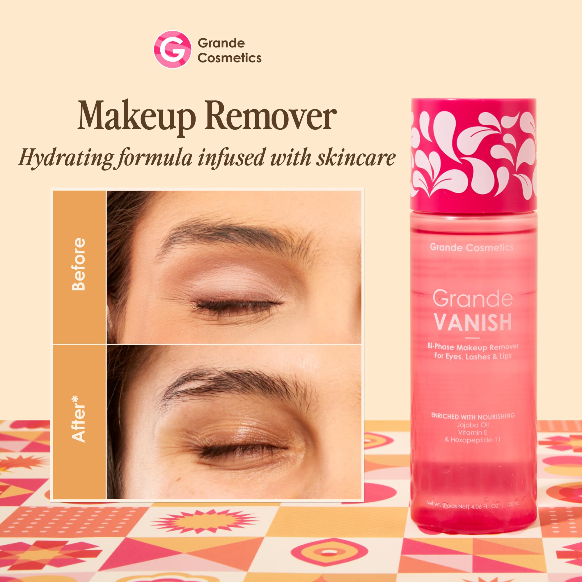 Foto 3 pulgar | El Desmaquillante Grande Cosmetics Elimina A Base De Agua Y Aceite - Venta Internacional.