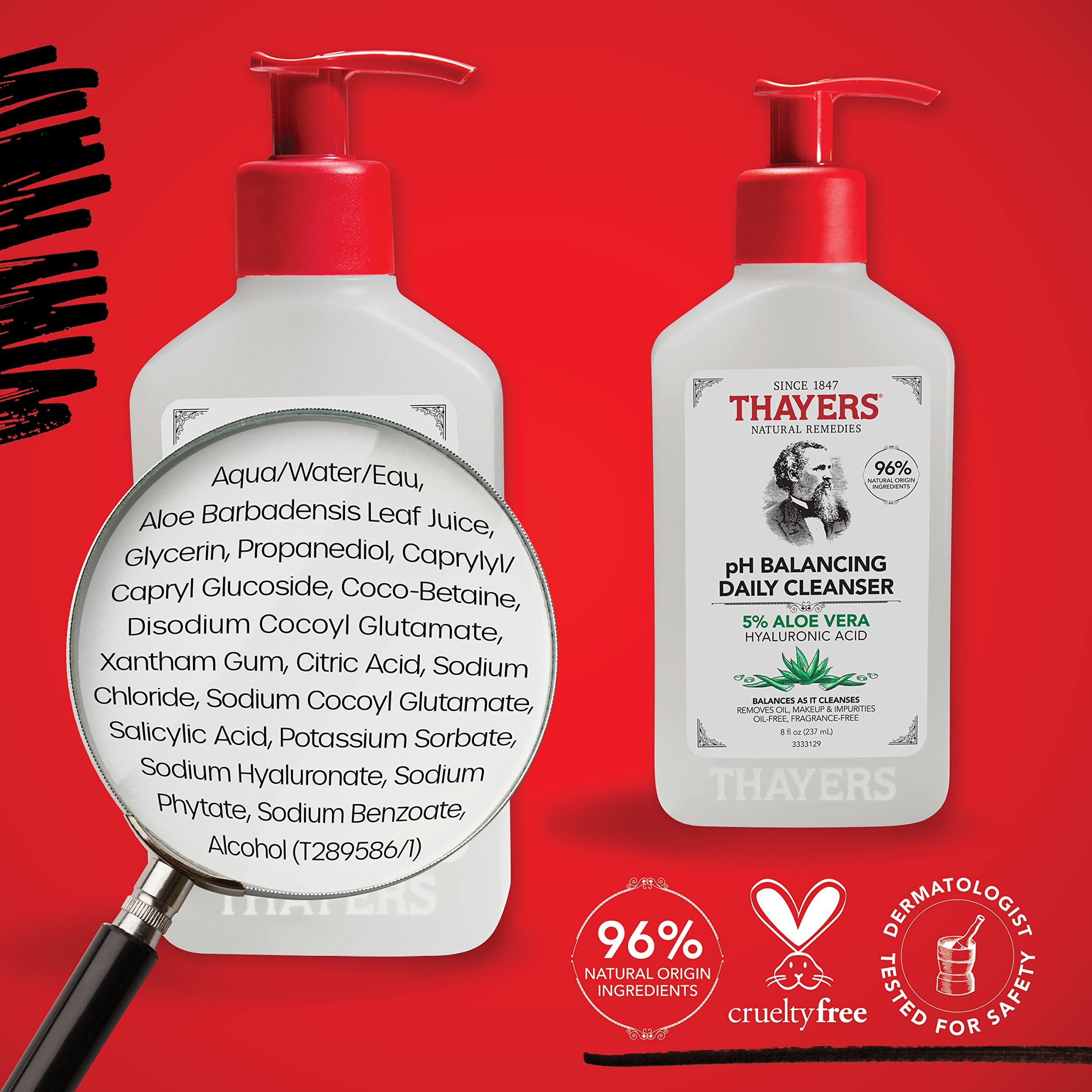 Foto 7 pulgar | Limpiador Diario Para Equilibrar El Ph De Thayers Con Aloe Vera, 240 Ml, Aceite Seco - Venta Internacional.