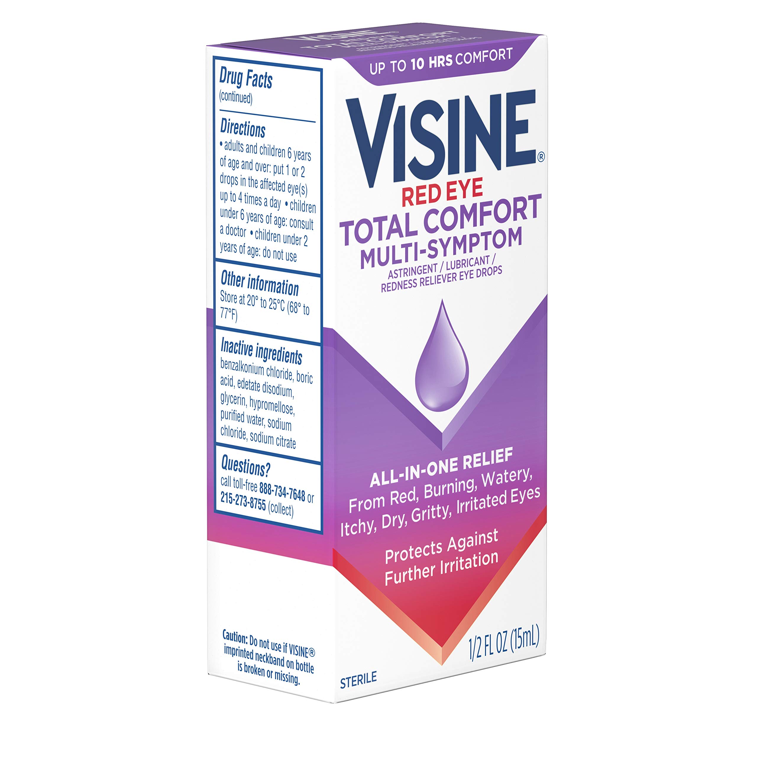 Foto 3 pulgar | Eye Drops Visine, Lubricante Astringente Multisintomático, 15 Ml - Venta Internacional.