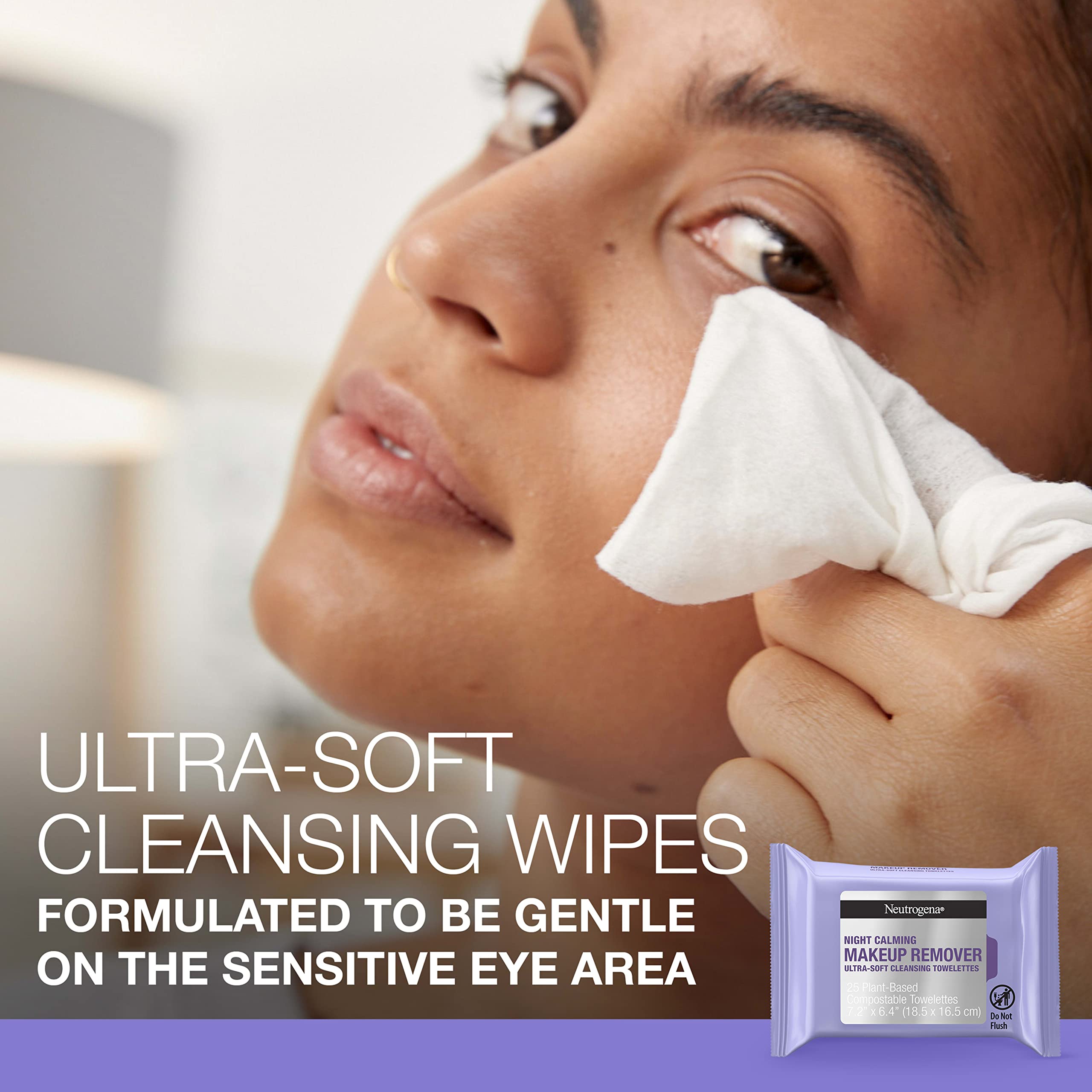 Foto 5 pulgar | Toallitas Desmaquillantes Neutrogena Night Calming 25 Unidades, 2 Unidades - Venta Internacional.