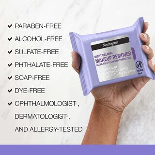 Foto 6 | Toallitas Desmaquillantes Neutrogena Night Calming 25 Unidades, 2 Unidades - Venta Internacional.