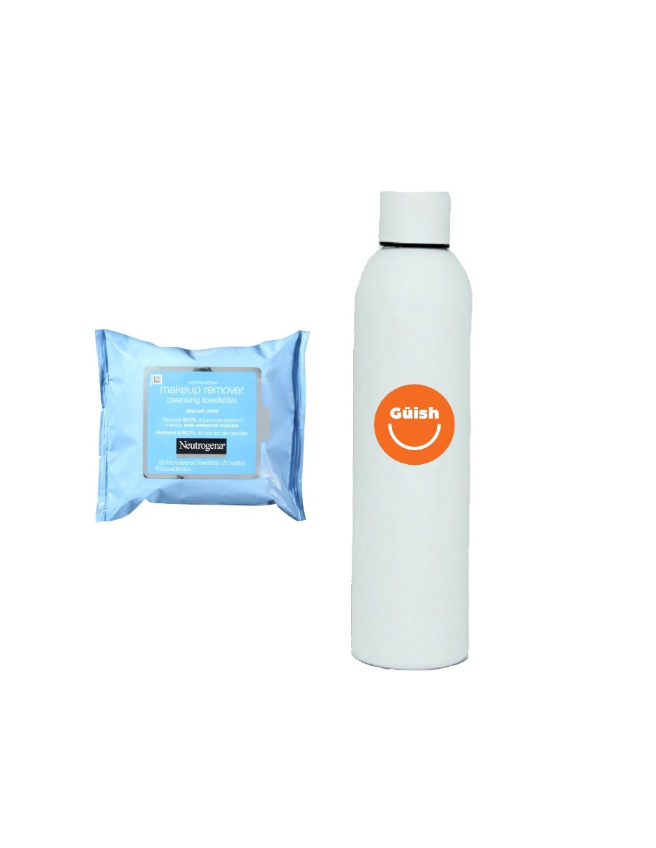 Foto 1 | Toallitas Desmaquillantes Neutrogena 25 Piezas + Termo Güish