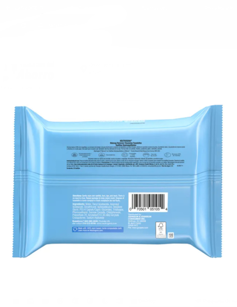 Foto 4 pulgar | Toallitas Desmaquillantes Neutrogena 25 Piezas + Termo Güish