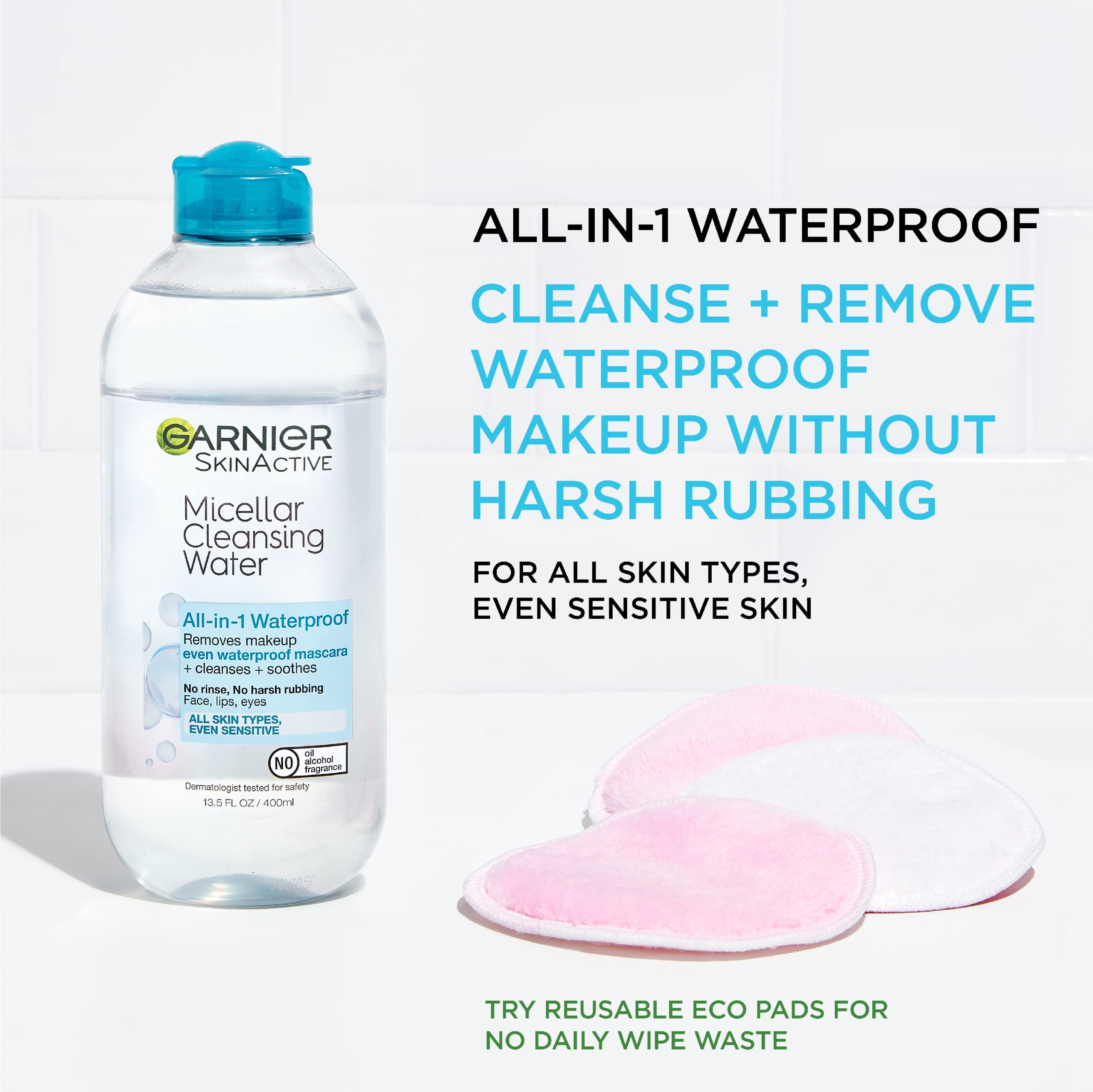 Foto 4 pulgar | Agua Micelar Garnier Hidratante De 400 Ml Para Maquillaje Resistente Al Agua - Venta Internacional.