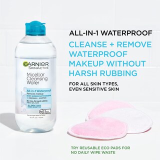 Foto 3 | Agua Micelar Garnier Hidratante De 400 Ml Para Maquillaje Resistente Al Agua - Venta Internacional.