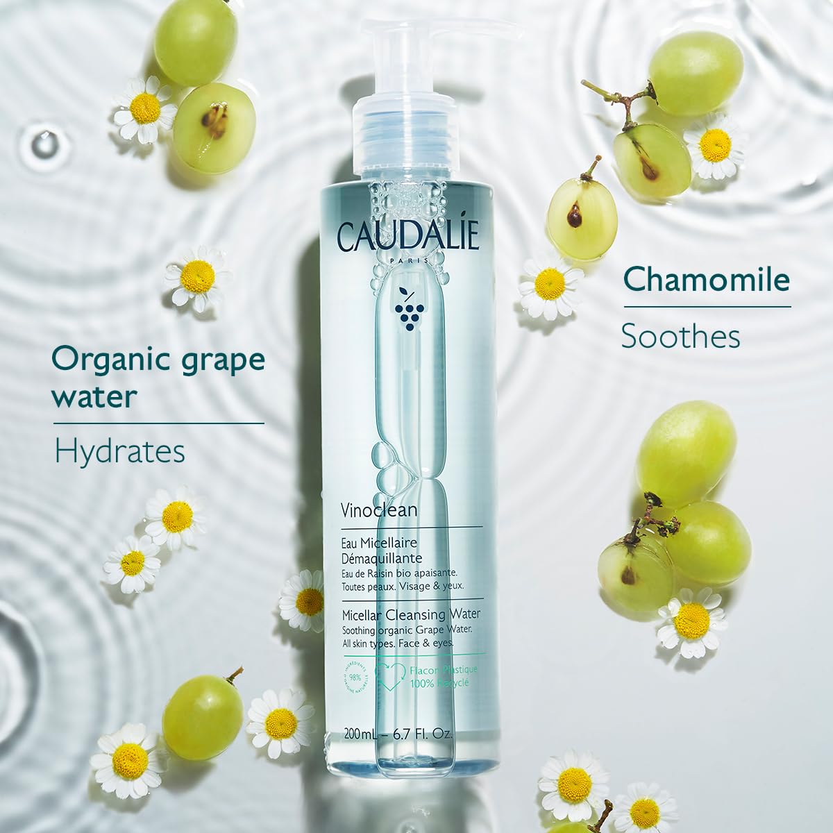Foto 4 pulgar | Agua Limpiadora Caudalie Vinoclean Micellar 200 Ml - Venta Internacional.