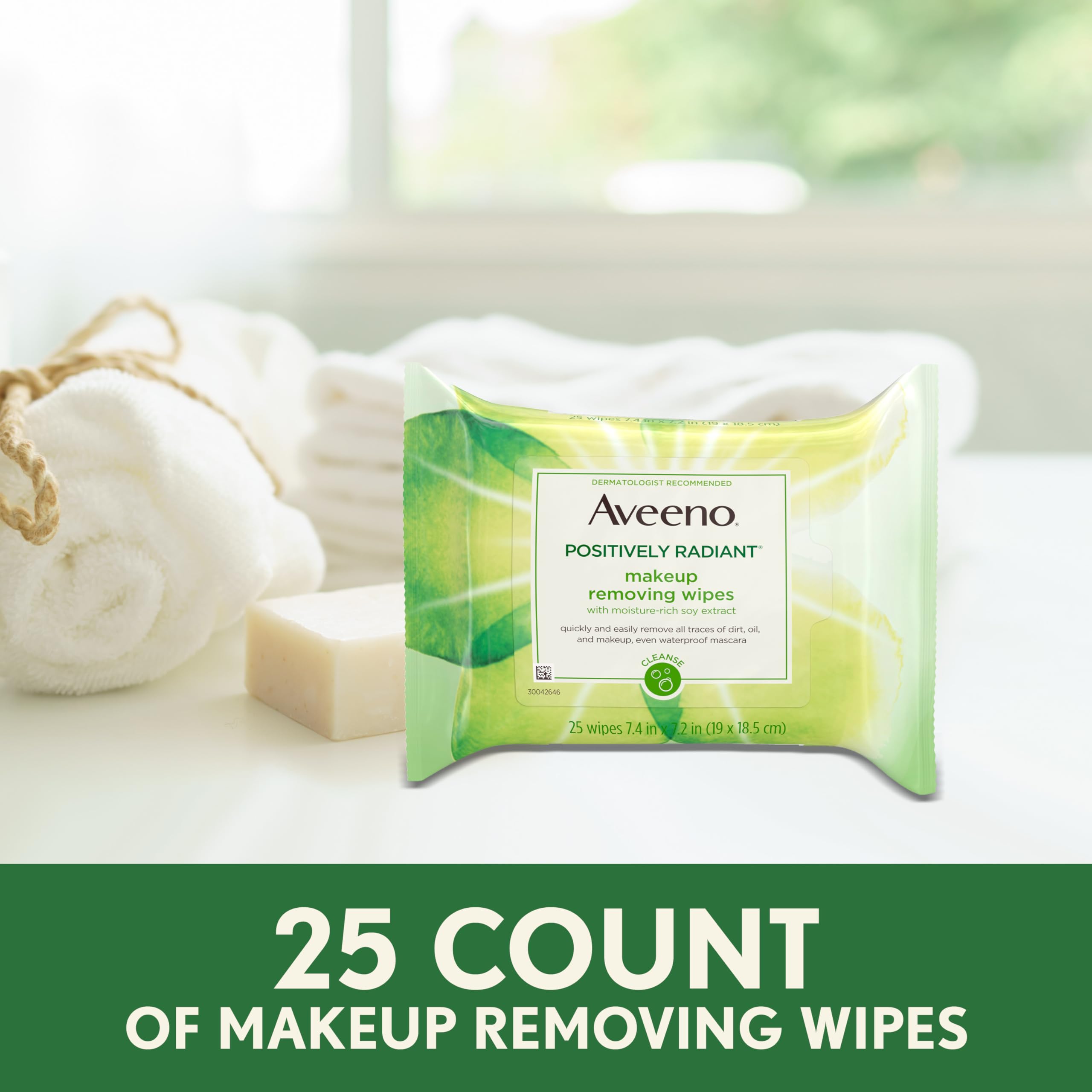 Foto 4 pulgar | Toallitas Limpiadoras Faciales Desmaquillantes Aveeno Positively - Venta Internacional.